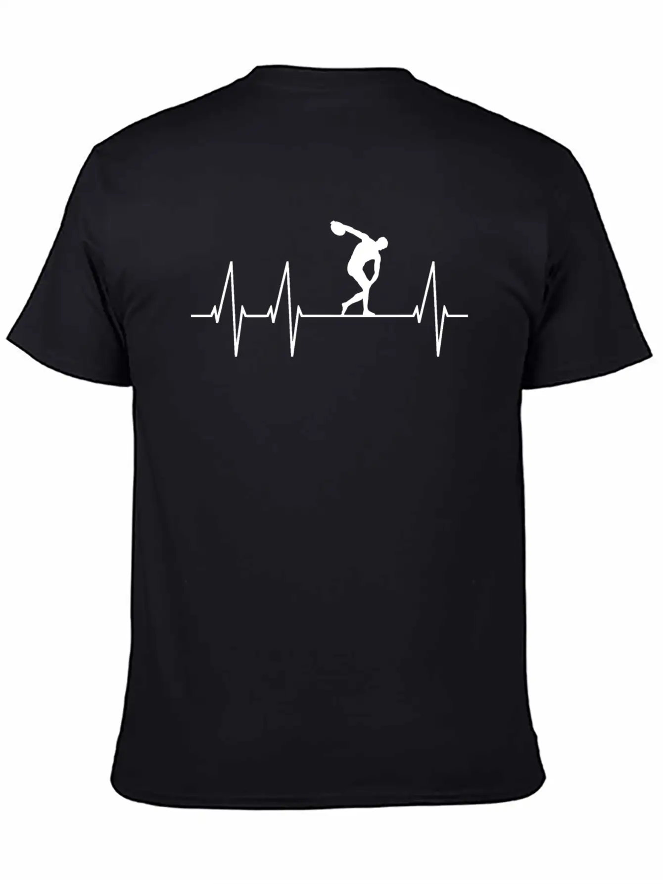 Discus Throw Athlete Heartbeat Pulse Unisex Casual T-Shirt – Clean Design For Daily Comfort