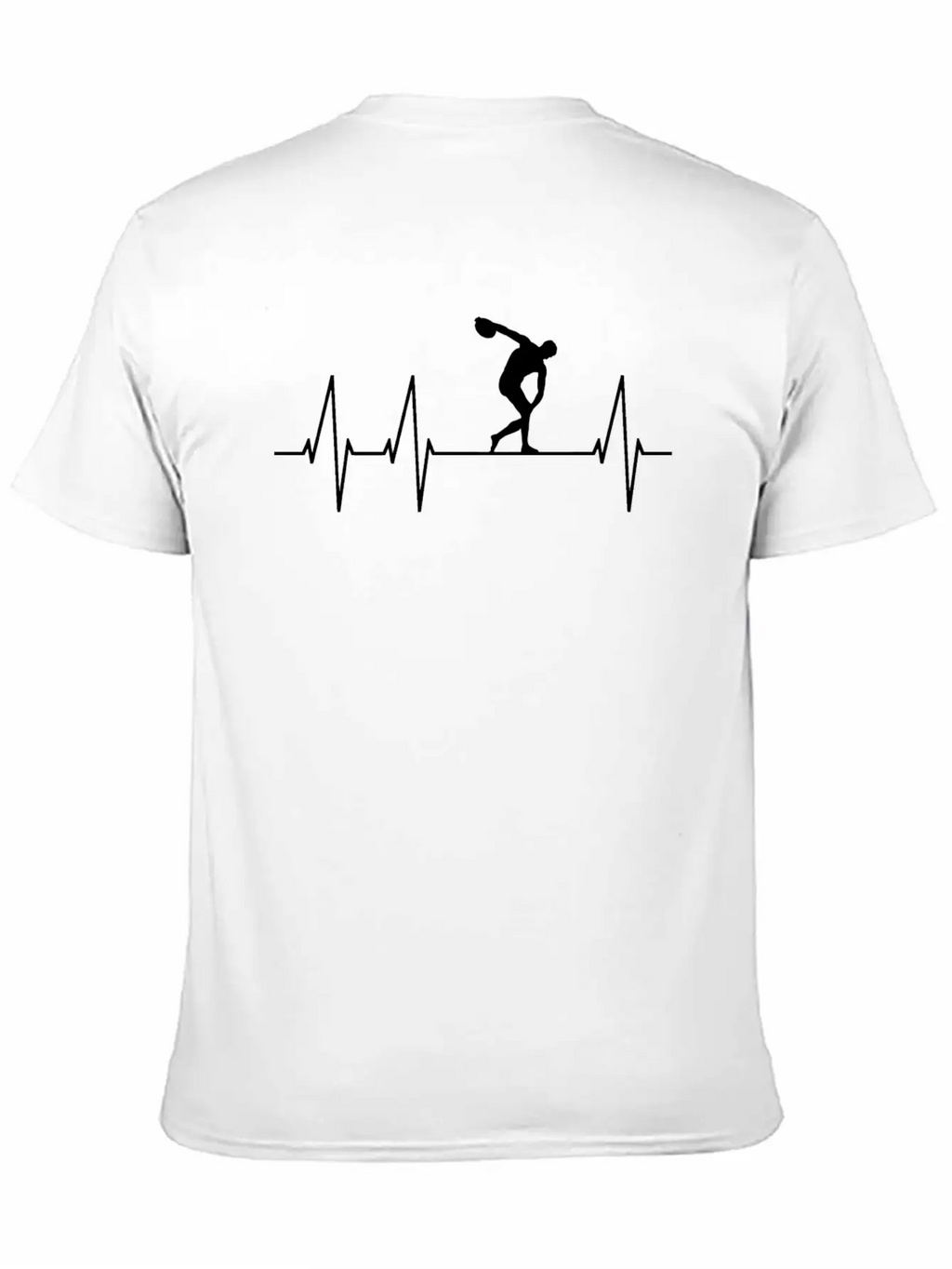 Discus Throw Athlete Heartbeat Pulse Unisex Casual T-Shirt – Clean Design For Daily Comfort