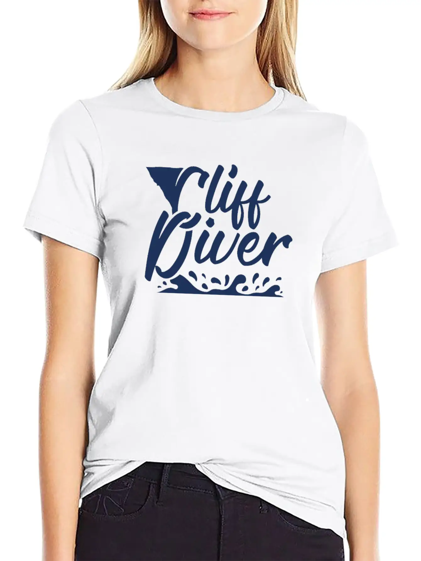 Dive Cliffs Cliff Diver Cliff Diving Jump Stylish Everyday T-Shirt – Unisex Basic Cotton Tee