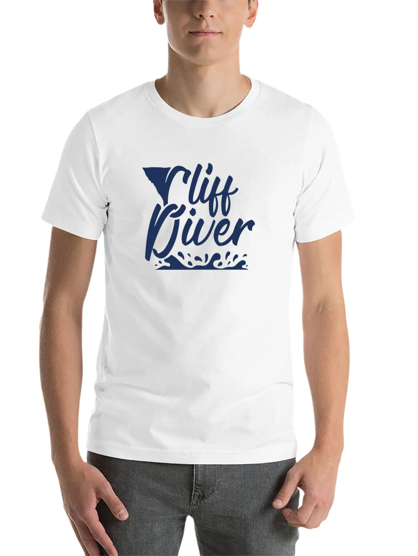 Dive Cliffs Cliff Diver Cliff Diving Jump Stylish Everyday T-Shirt – Unisex Basic Cotton Tee