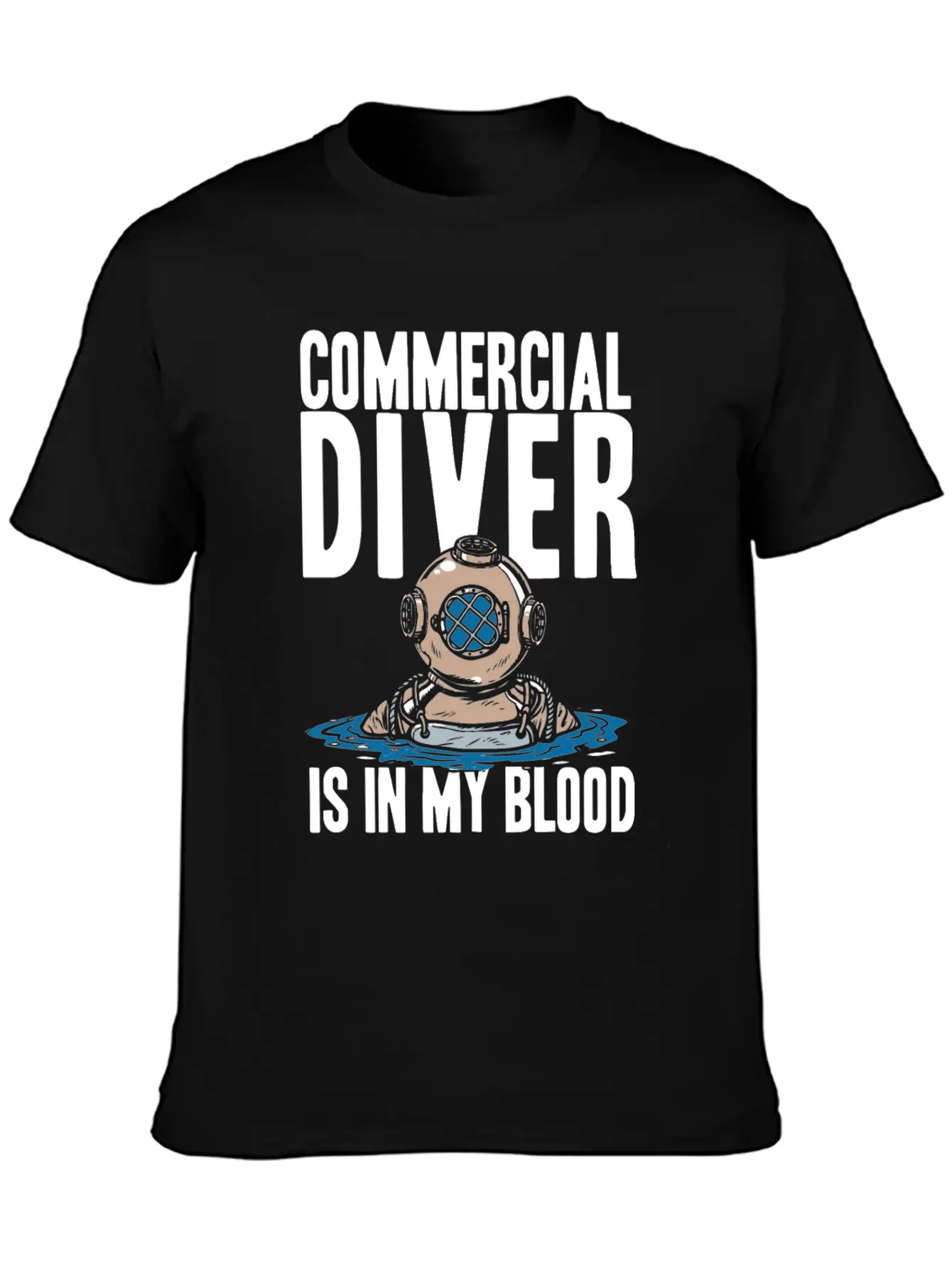 Diving Diver Cool Commercial Diving Relaxed Everyday Tee – Lightweight And Durable Cotton