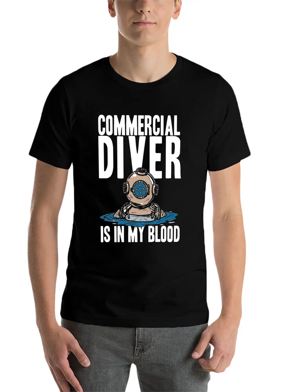 Diving Diver Cool Commercial Diving Relaxed Everyday Tee – Lightweight And Durable Cotton