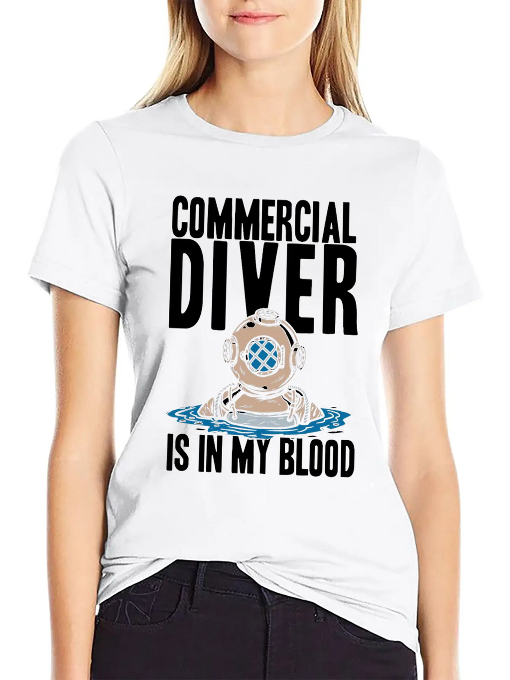 Diving Diver Cool Commercial Diving Relaxed Everyday Tee – Lightweight And Durable Cotton