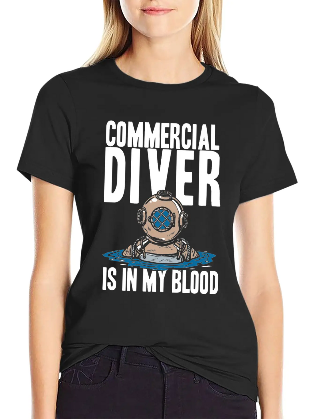 Diving Diver Cool Commercial Diving Relaxed Everyday Tee – Lightweight And Durable Cotton