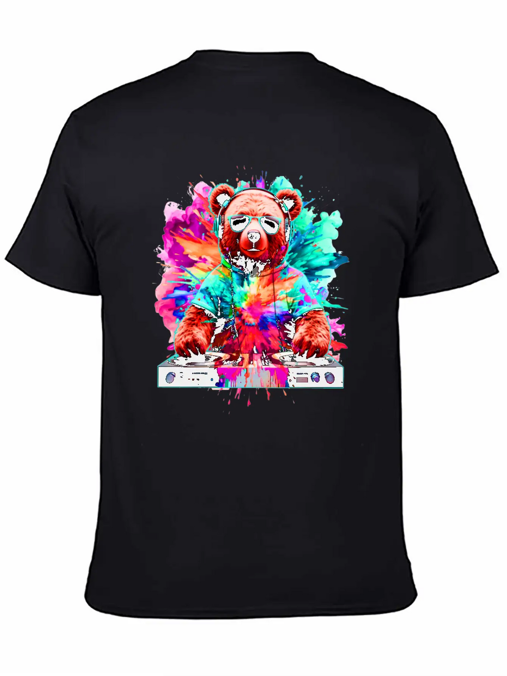 DJ Bear, Teddy, Cartoon, Music, Concerts Festivals Unisex Casual T-Shirt – Clean Design For Daily Comfort