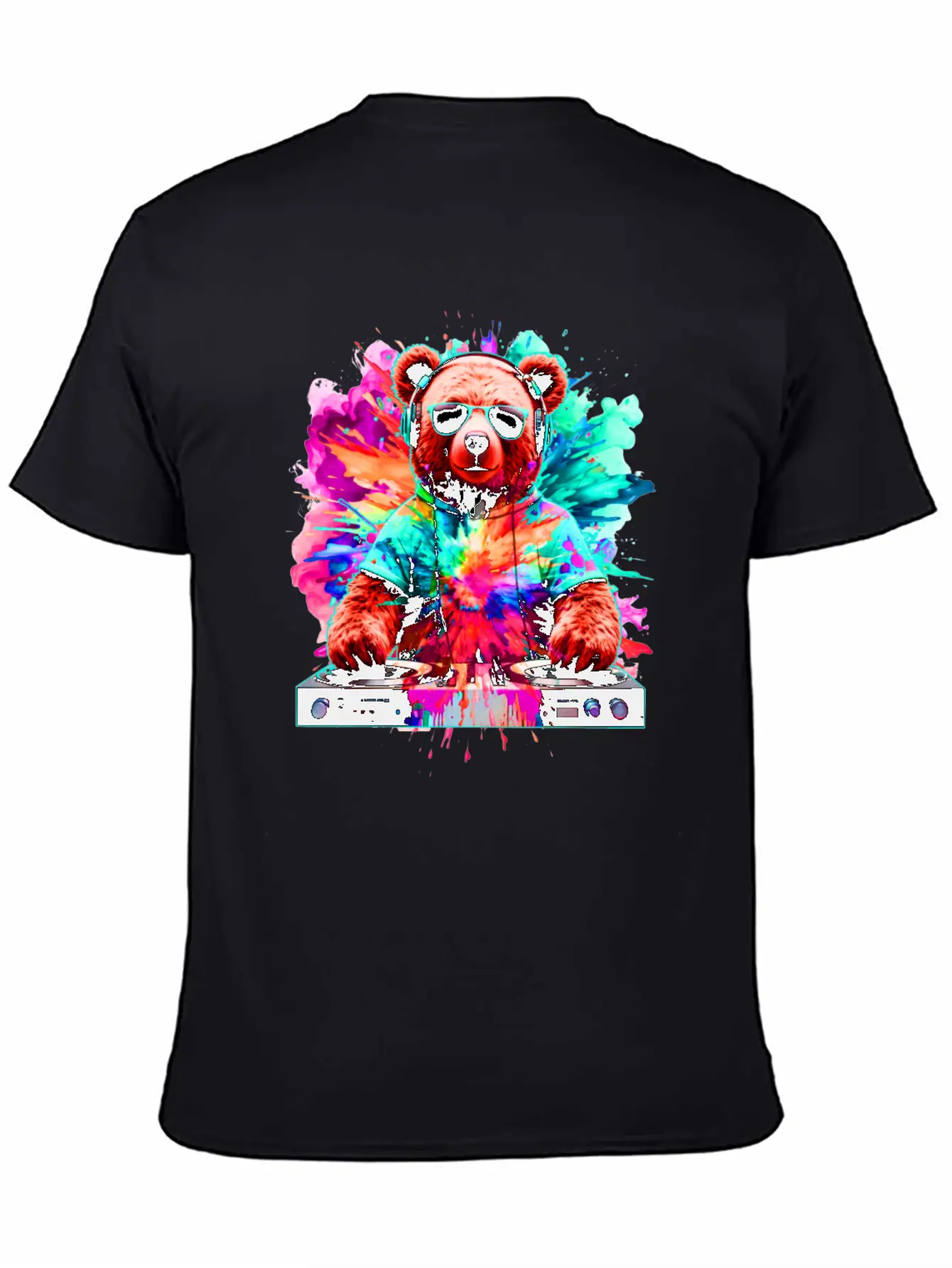 DJ Bear, Teddy, Cartoon, Music, Concerts Festivals Unisex Casual T-Shirt – Clean Design For Daily Comfort
