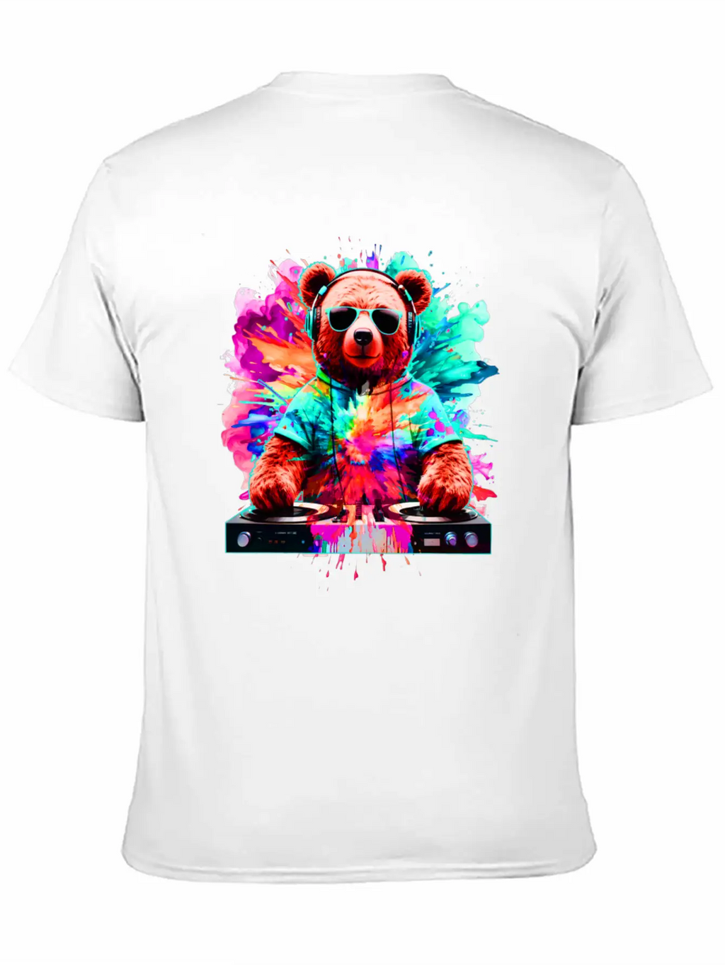 DJ Bear, Teddy, Cartoon, Music, Concerts Festivals Unisex Casual T-Shirt – Clean Design For Daily Comfort