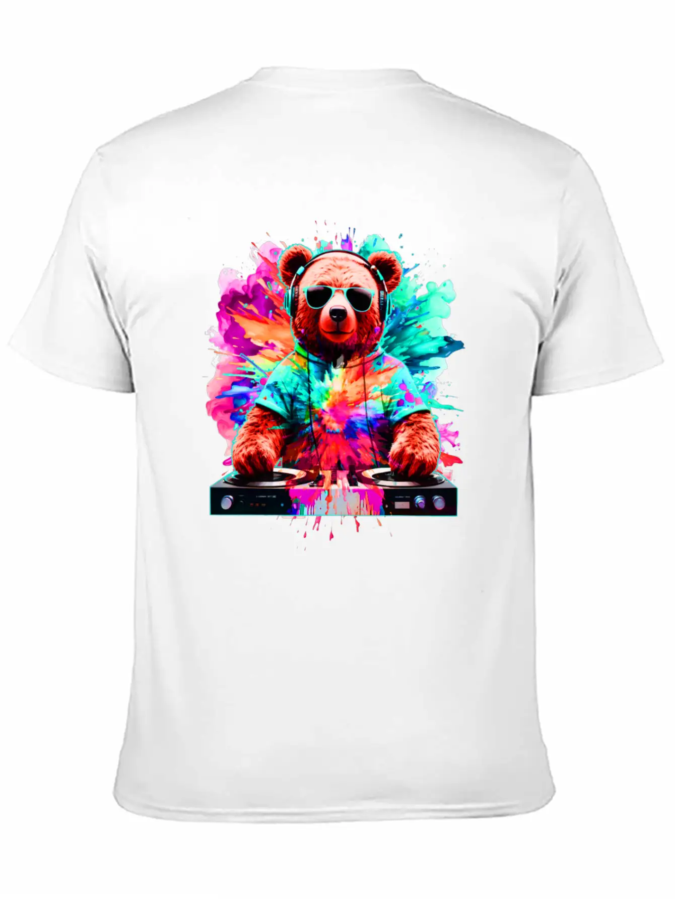 DJ Bear, Teddy, Cartoon, Music, Concerts Festivals Unisex Casual T-Shirt – Clean Design For Daily Comfort