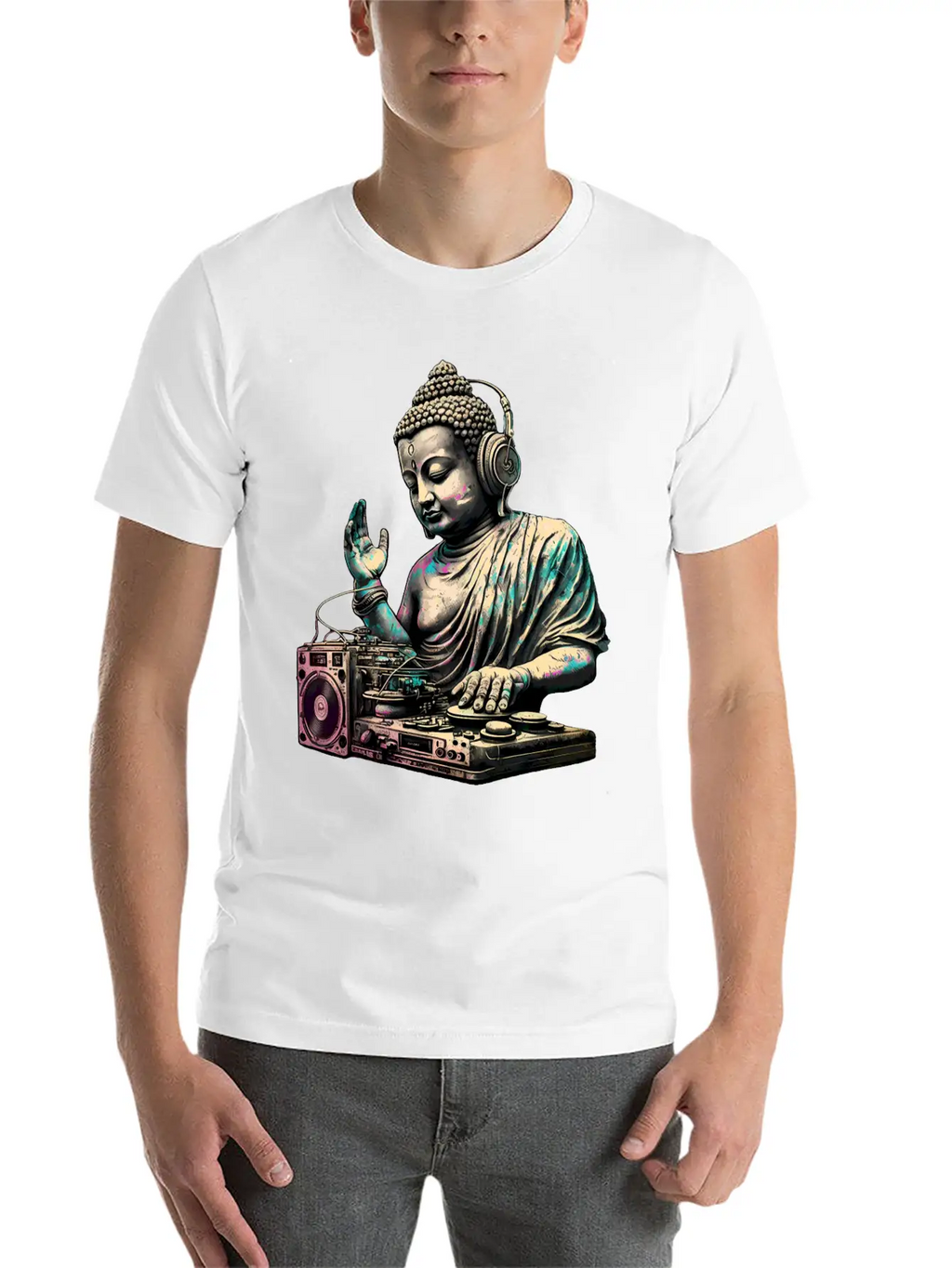 DJ Buddha Breathable Graphic T-Shirt – Perfect For Casual Days