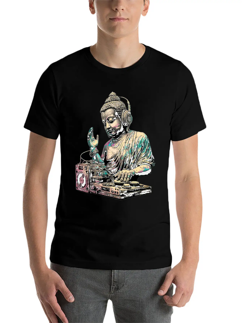 DJ Buddha Breathable Graphic T-Shirt – Perfect For Casual Days