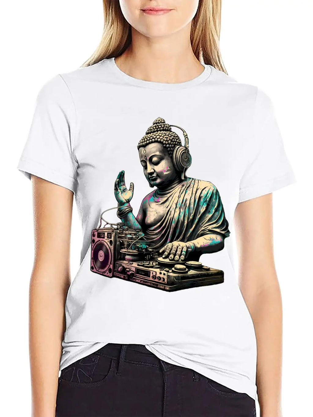 DJ Buddha Breathable Graphic T-Shirt – Perfect For Casual Days