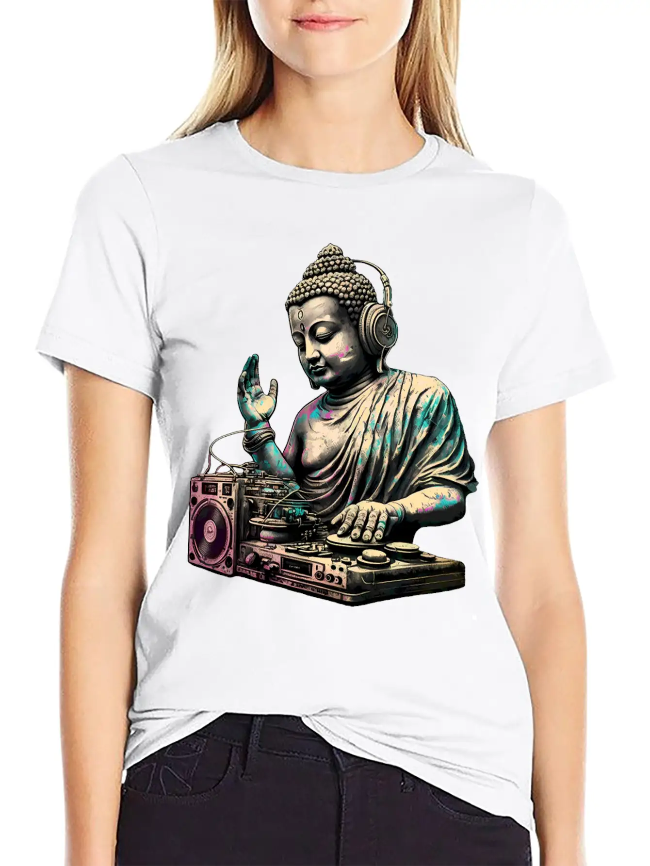 DJ Buddha Breathable Graphic T-Shirt – Perfect For Casual Days