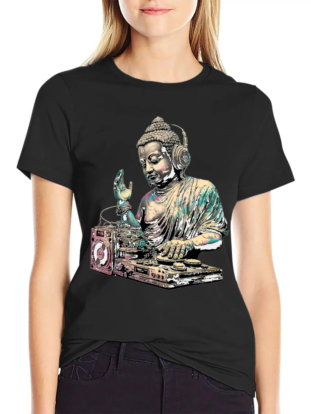 DJ Buddha Breathable Graphic T-Shirt – Perfect For Casual Days