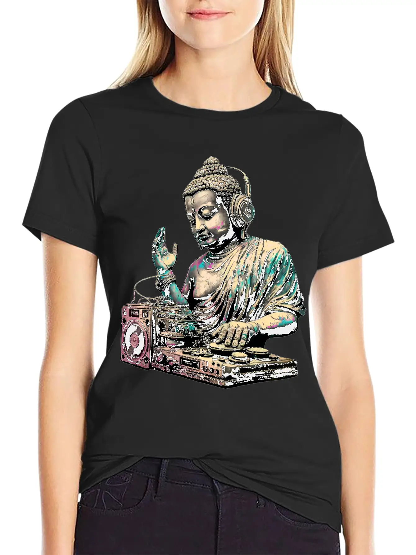 DJ Buddha Breathable Graphic T-Shirt – Perfect For Casual Days