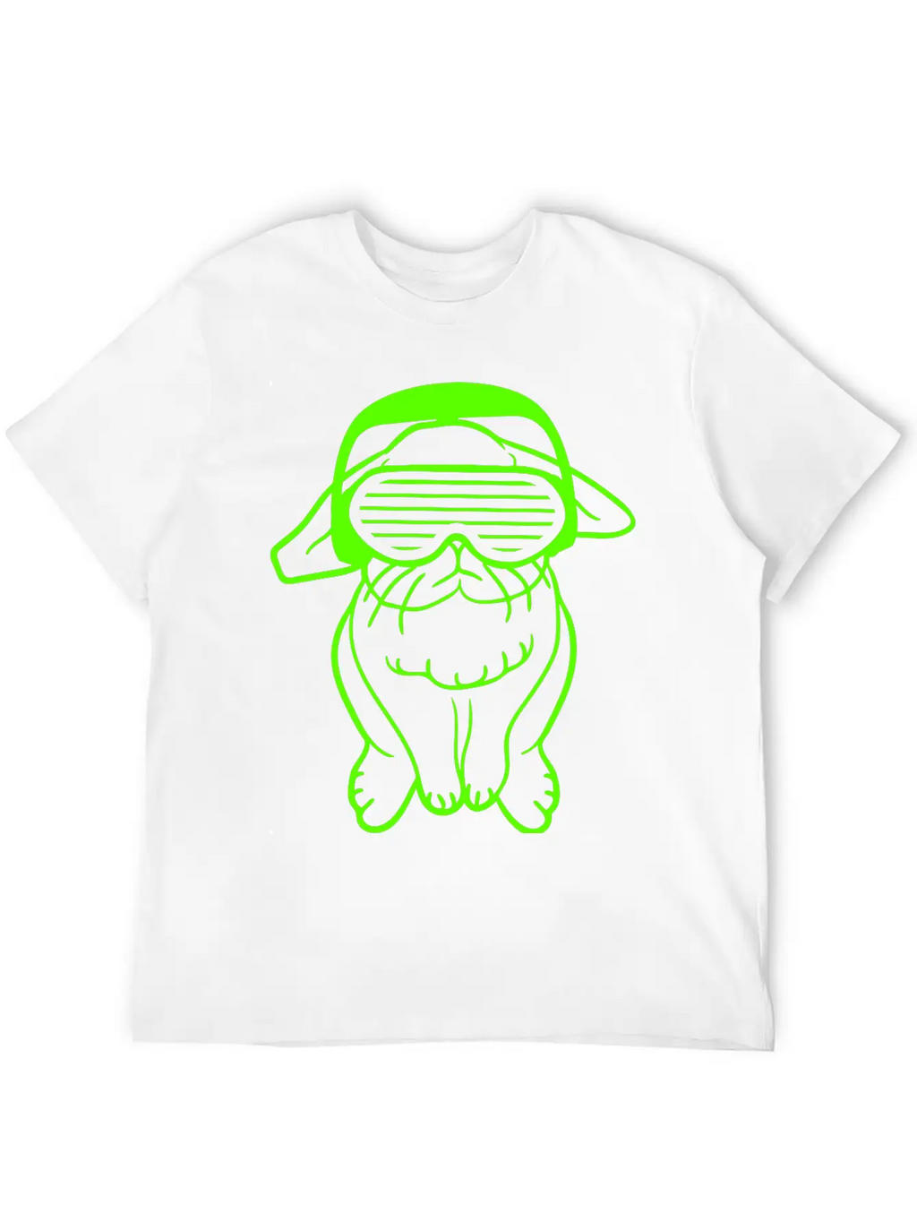 DJ Green Easter Bunny Rabbit Headphone Music Party Modern Fit Casual T-Shirt – Clean And Versatile Design