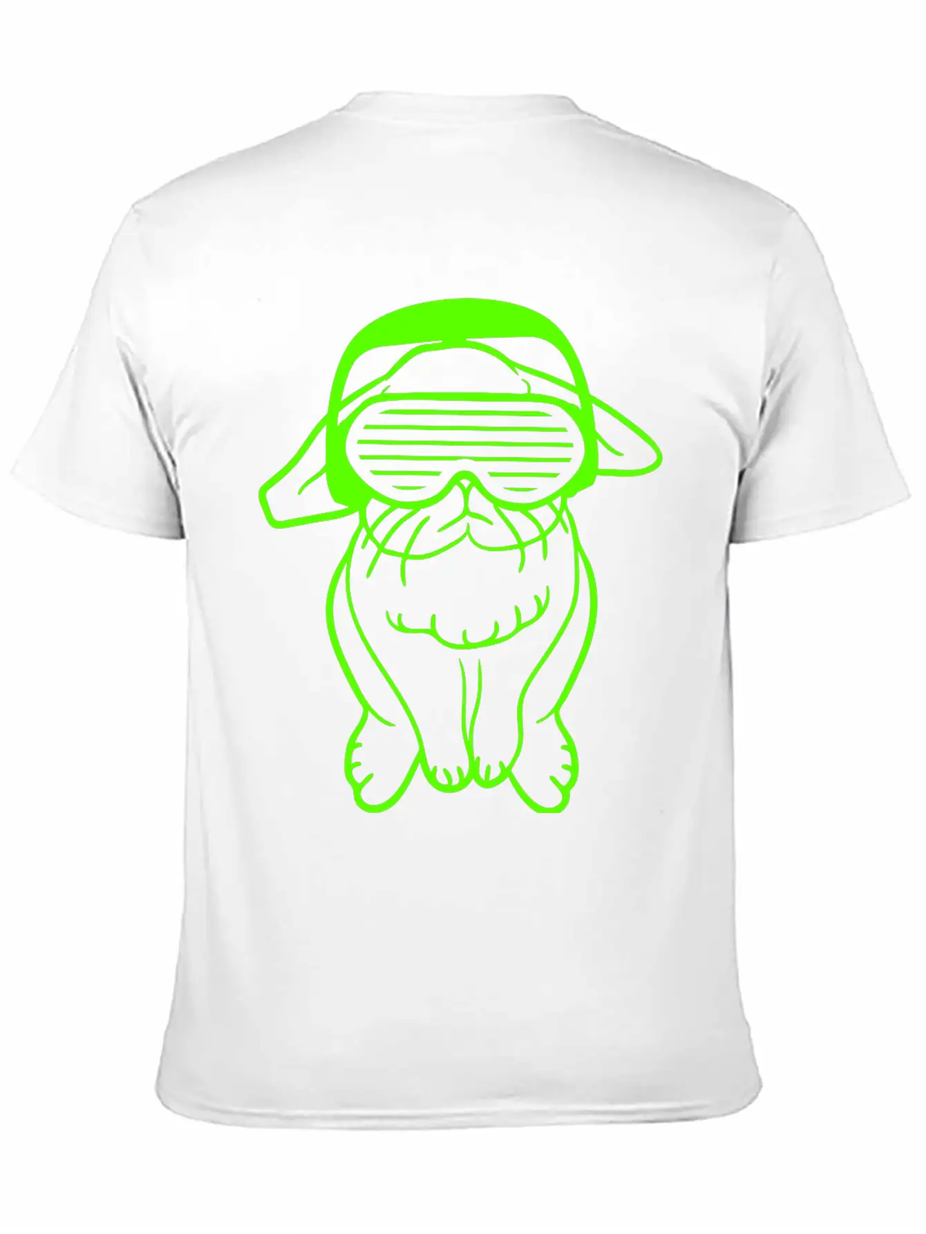 DJ Green Easter Bunny Rabbit Headphone Music Party Modern Fit Casual T-Shirt – Clean And Versatile Design