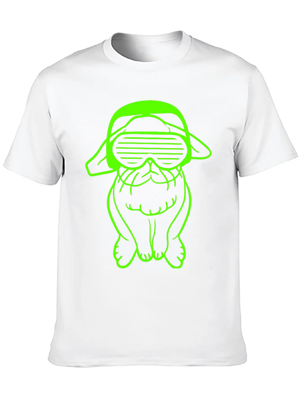 DJ Green Easter Bunny Rabbit Headphone Music Party Modern Fit Casual T-Shirt – Clean And Versatile Design