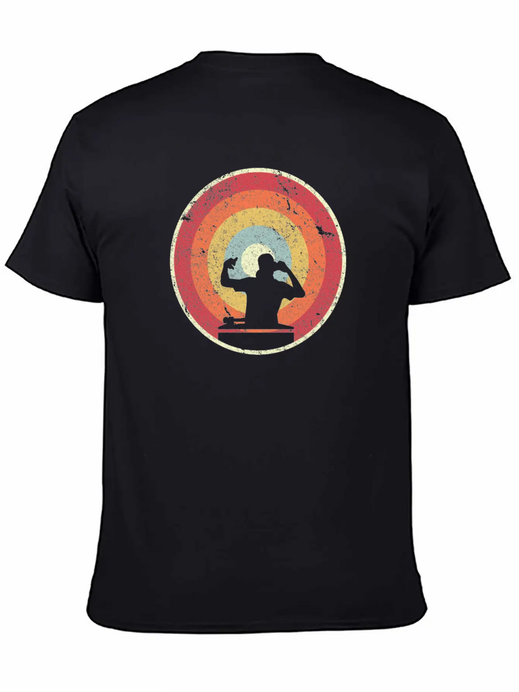 DJ Product. Retro Style Print For Vinyl DJ Timeless Short Sleeve Tee – Comfy And Minimalist Design