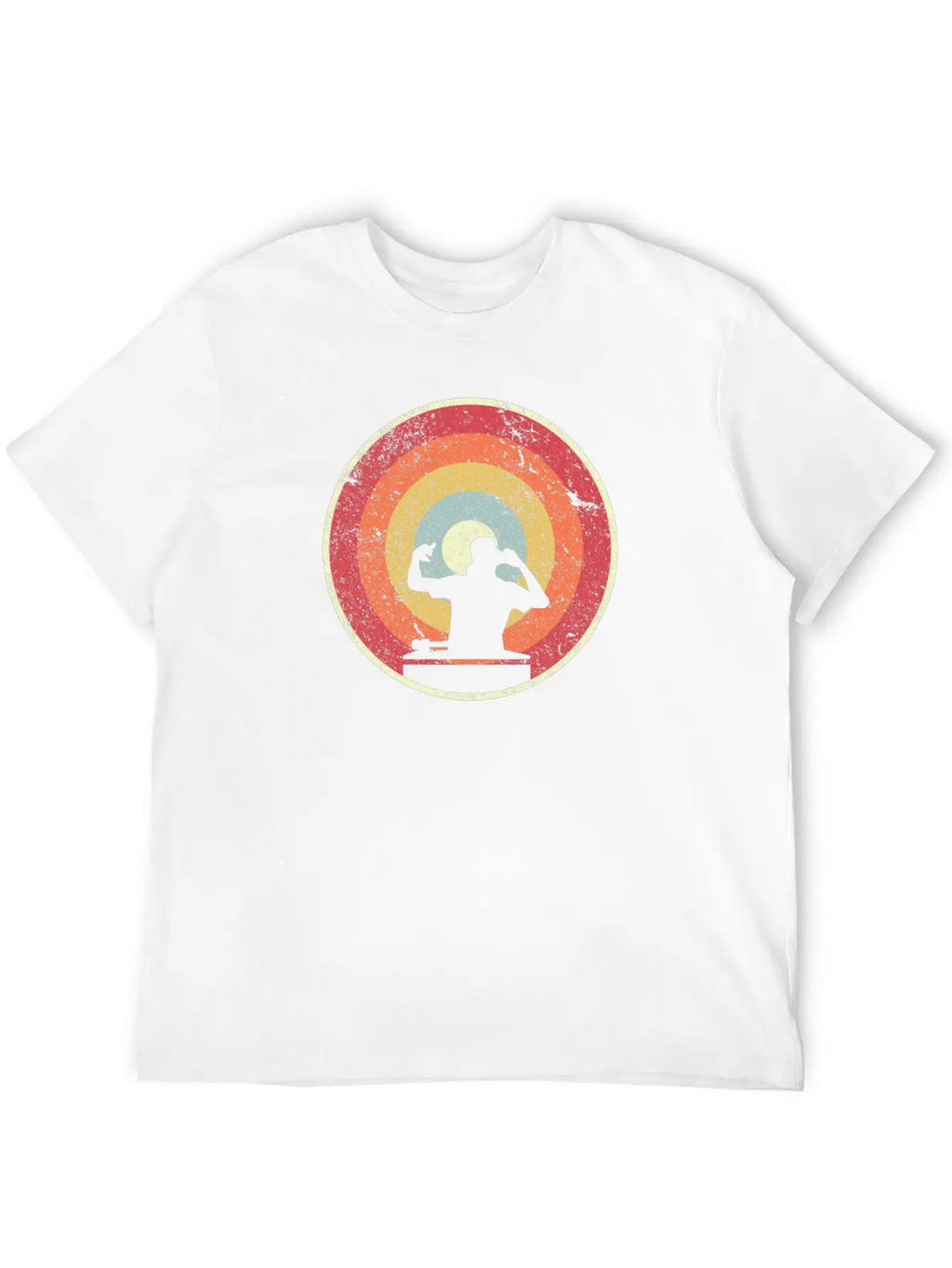 DJ Product. Retro Style Print For Vinyl DJ Timeless Short Sleeve Tee – Comfy And Minimalist Design
