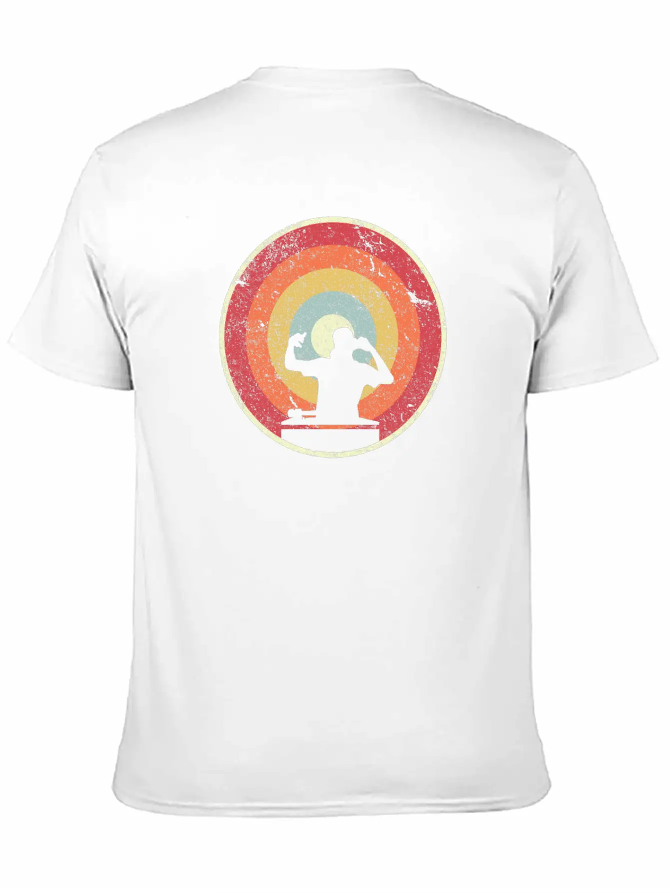 DJ Product. Retro Style Print For Vinyl DJ Timeless Short Sleeve Tee – Comfy And Minimalist Design