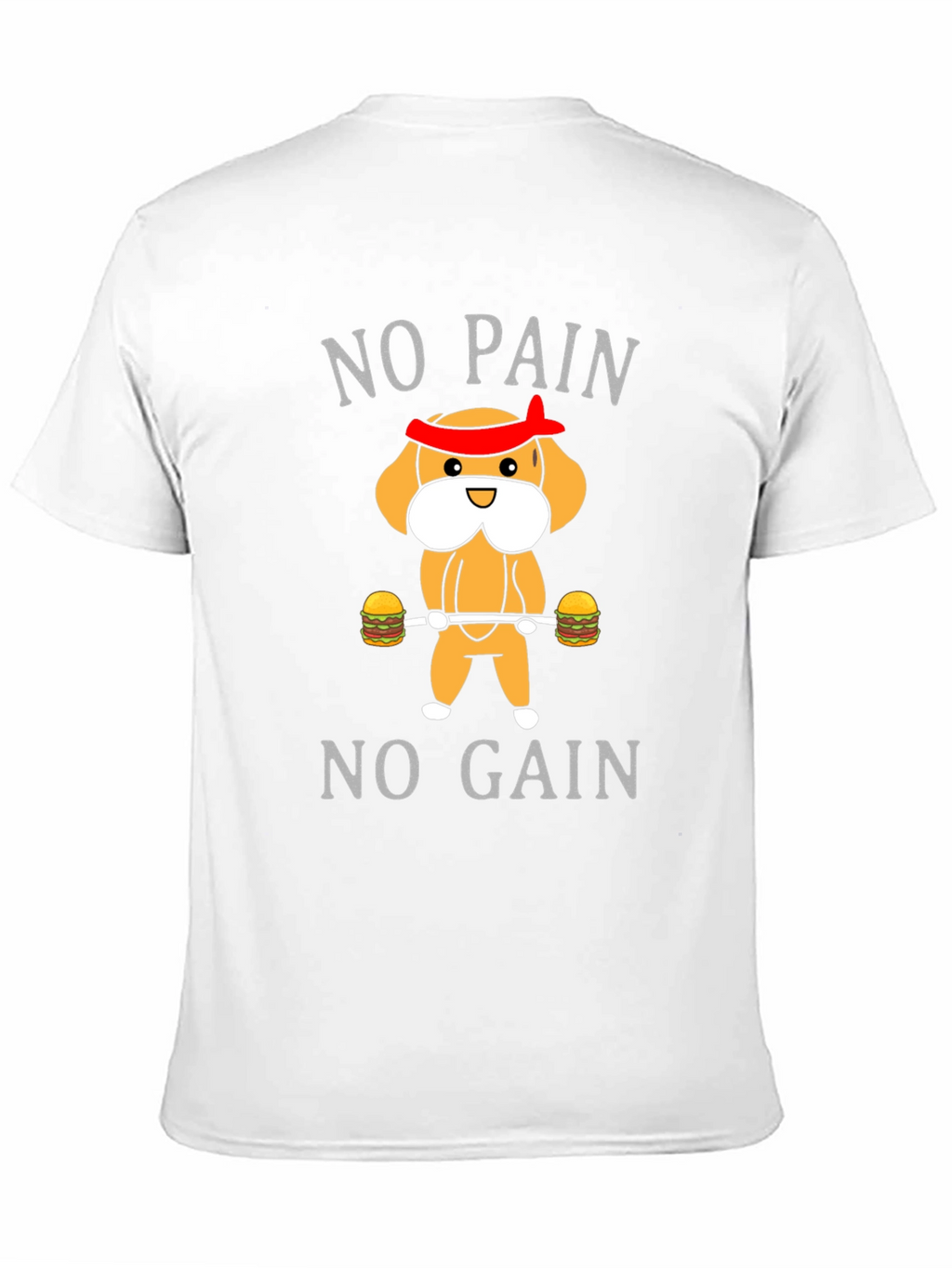 No Pain No Gain Cartoon Dog T-Shirt