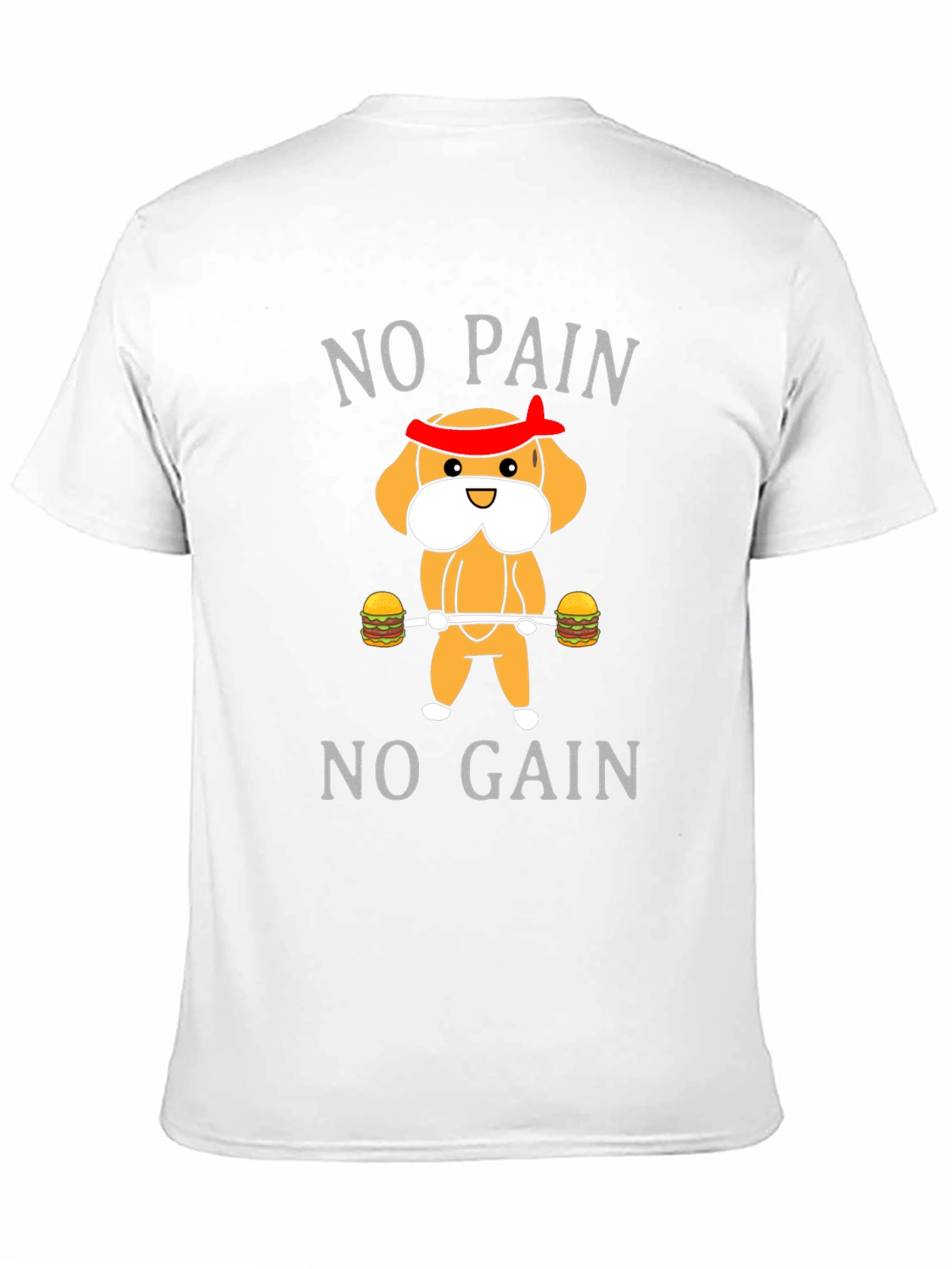 No Pain No Gain Cartoon Dog T-Shirt