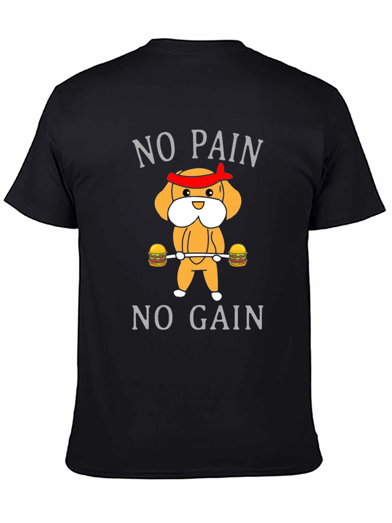 No Pain No Gain Cartoon Dog T-Shirt