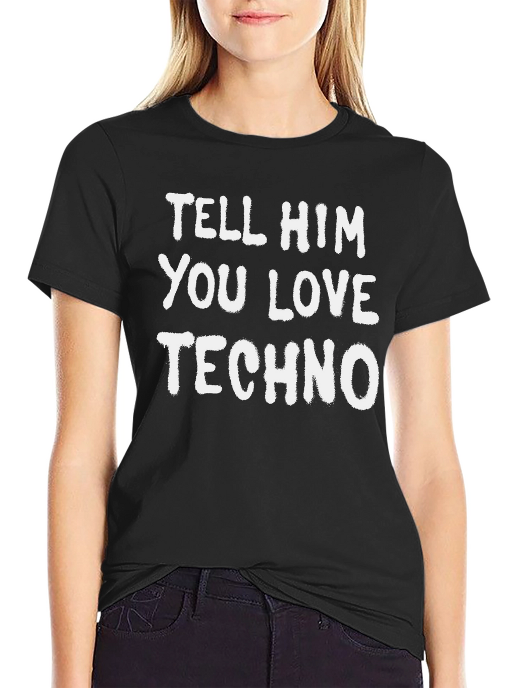 Tell Him You Love Techno Graphic Tee