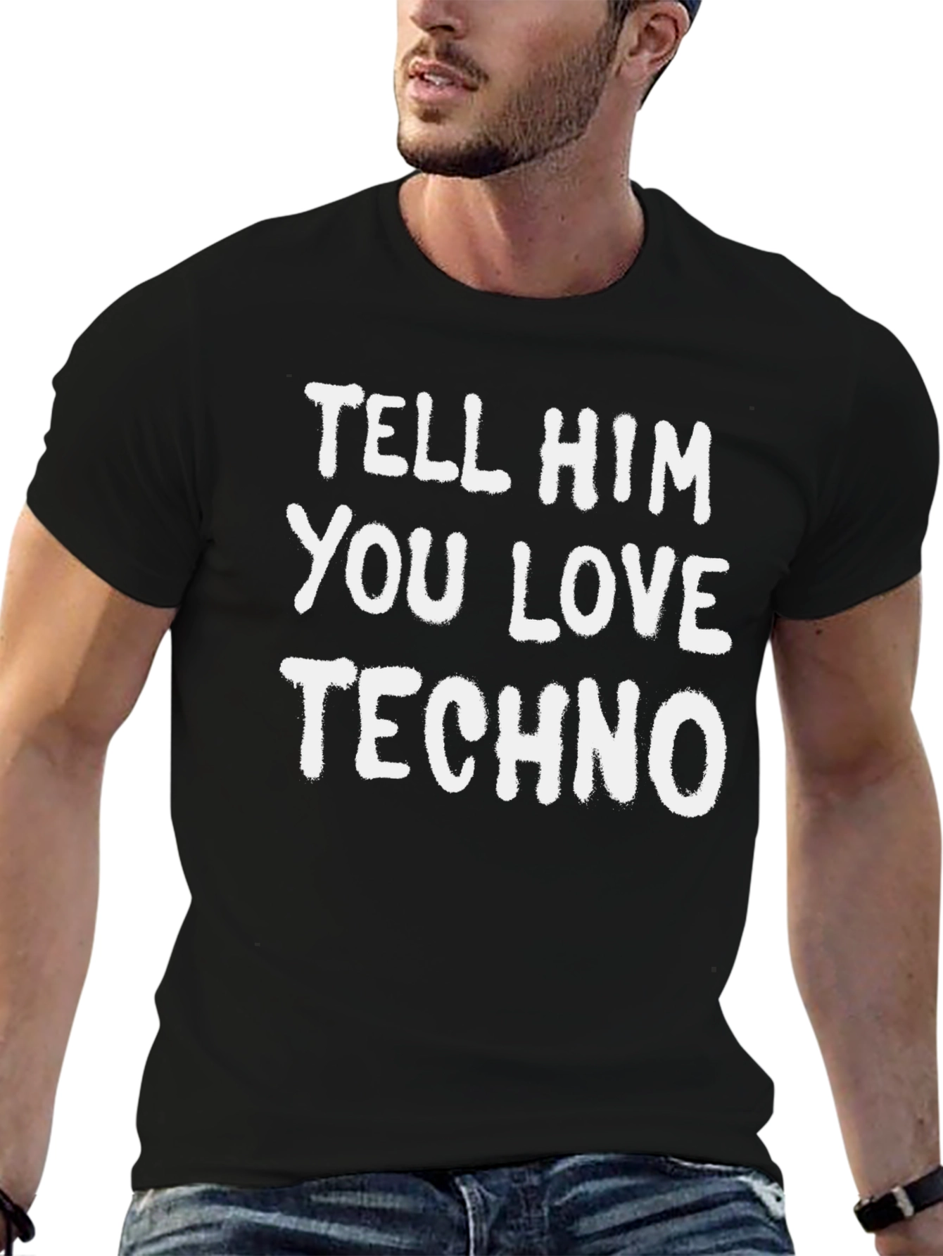 Tell Him You Love Techno Graphic Tee