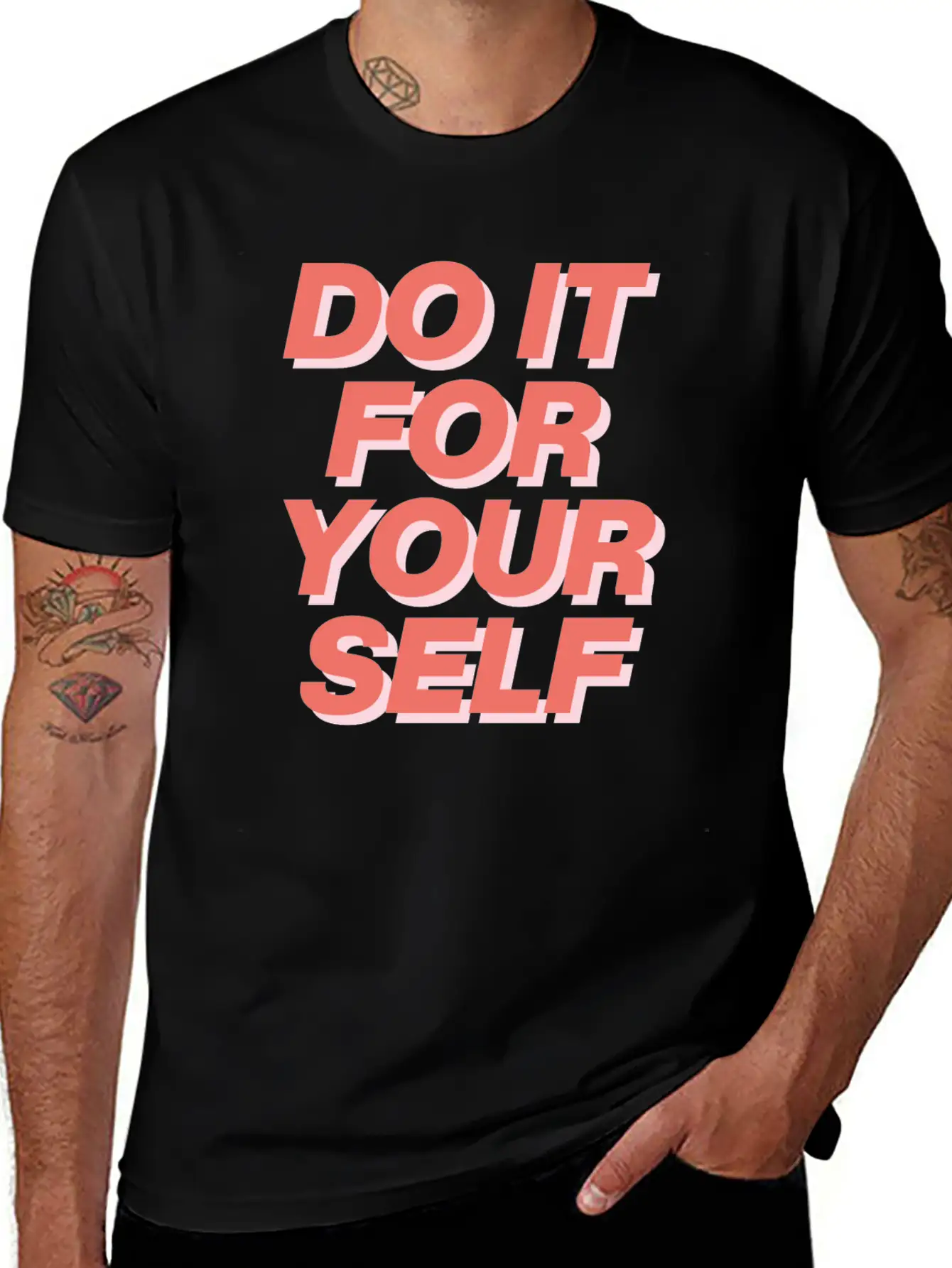 DO IT FOR YOUR SELF Essential Cotton Tee For Daily Outfits – Unisex Style