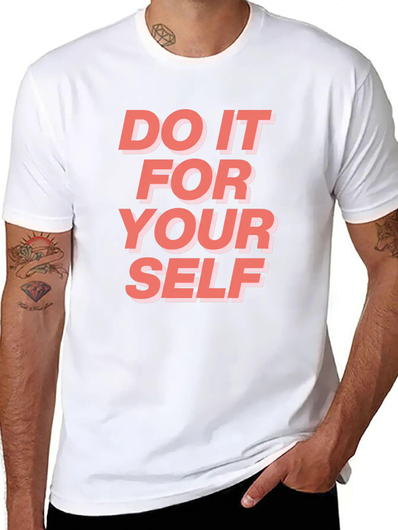 DO IT FOR YOUR SELF Essential Cotton Tee For Daily Outfits – Unisex Style