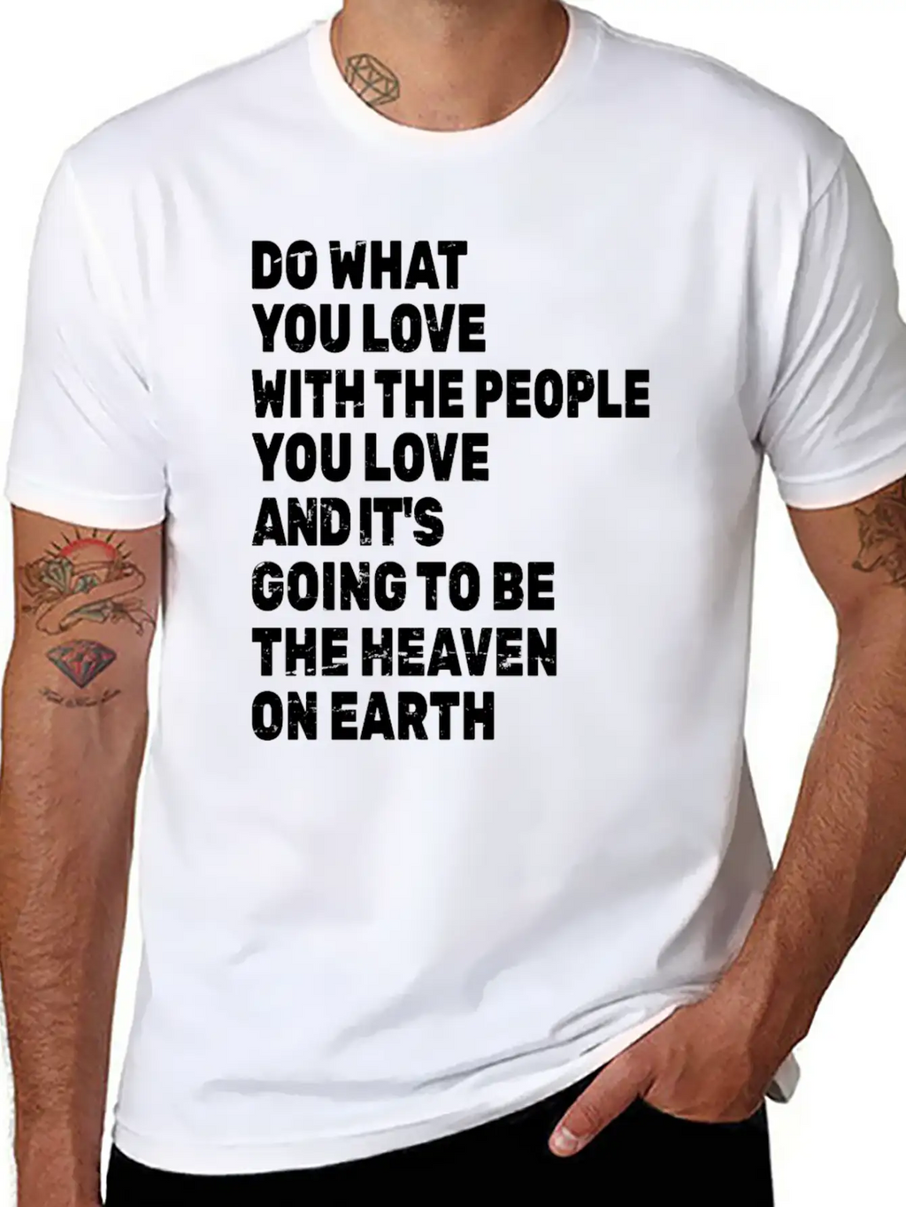 Do What You Love With The People You Love Stylish Everyday T-Shirt – Unisex Basic Cotton Tee