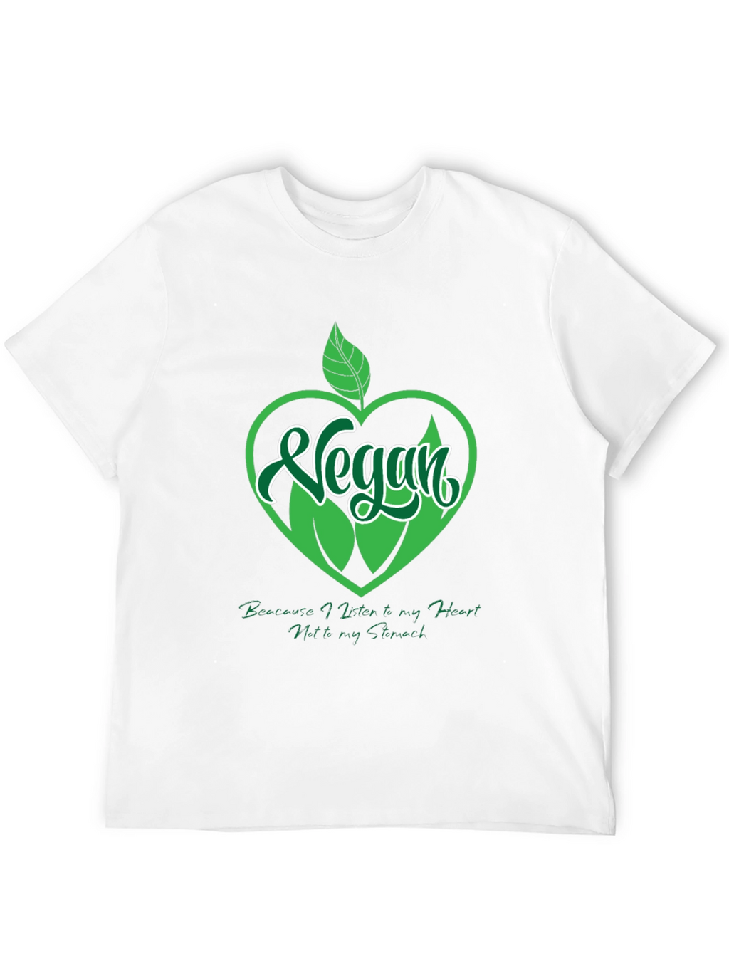 Vegan Heart Graphic T-Shirt - Black