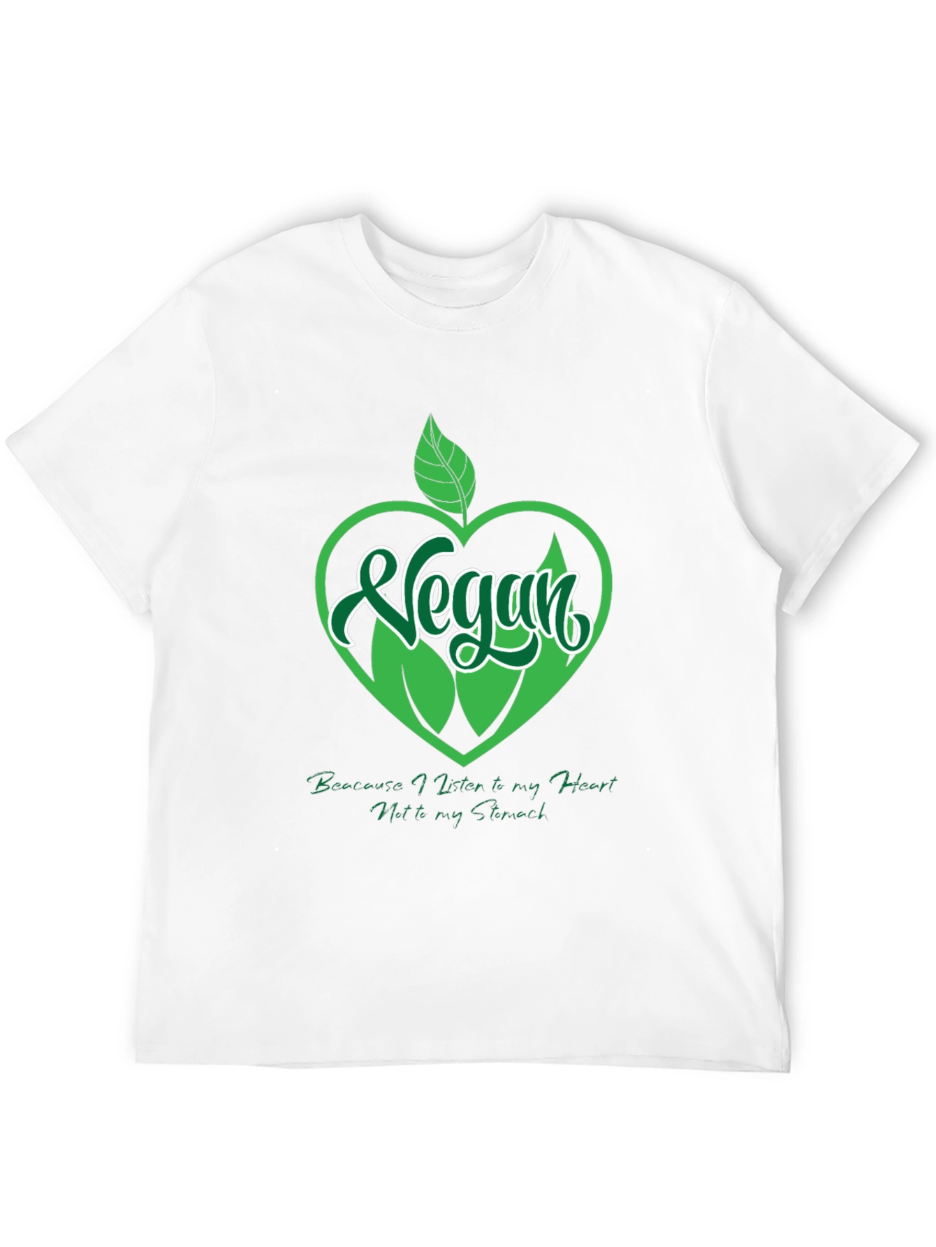 Vegan Heart Graphic T-Shirt - Black