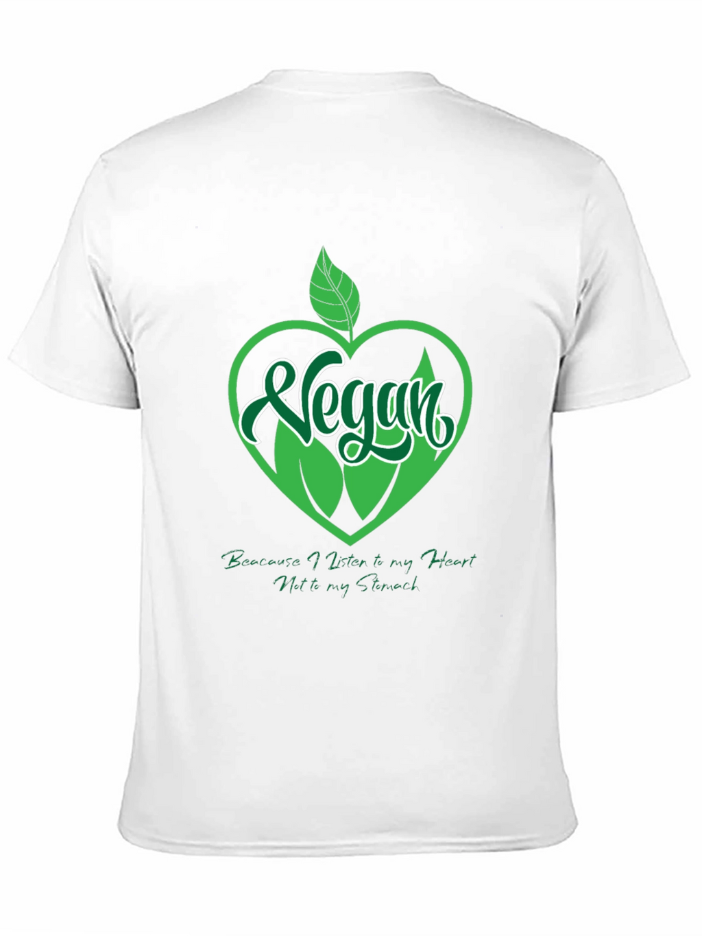 Vegan Heart Graphic T-Shirt - Black
