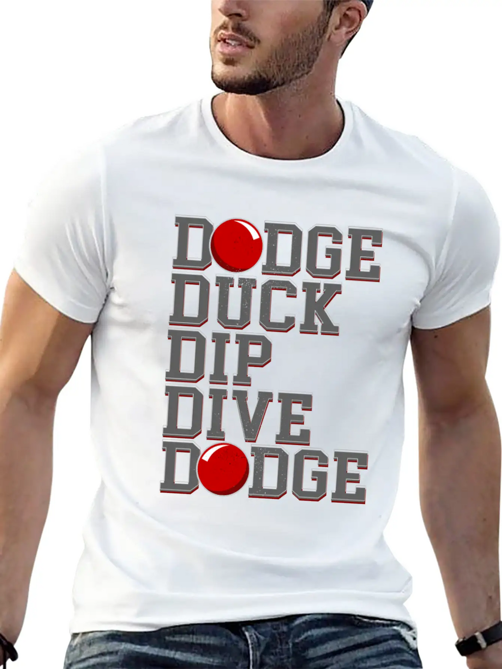 Dodge Ball Dodgeball Dodge Duck Dip Dive Breathable Soft Cotton T-Shirt – Timeless Casual Look