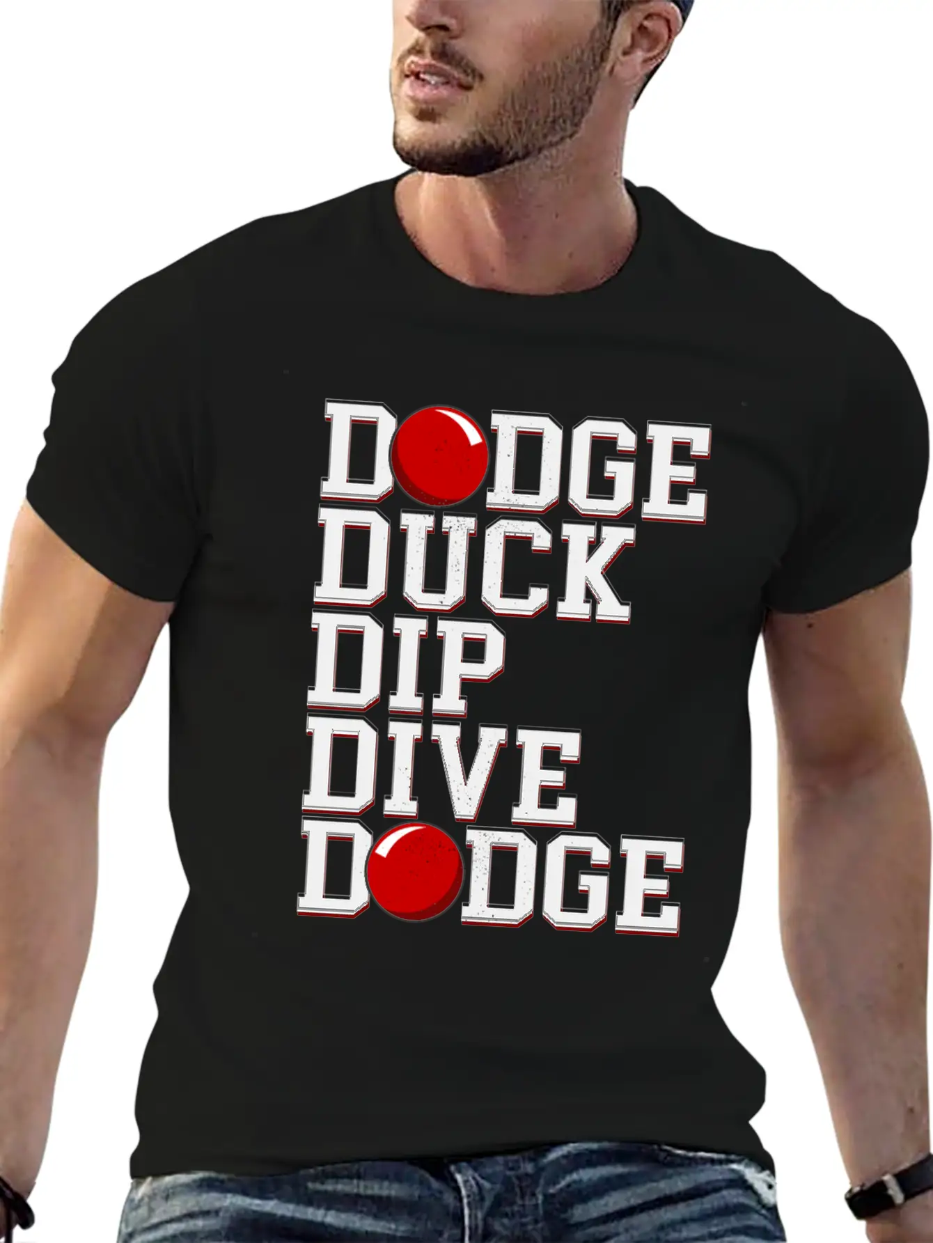 Dodge Ball Dodgeball Dodge Duck Dip Dive Breathable Soft Cotton T-Shirt – Timeless Casual Look