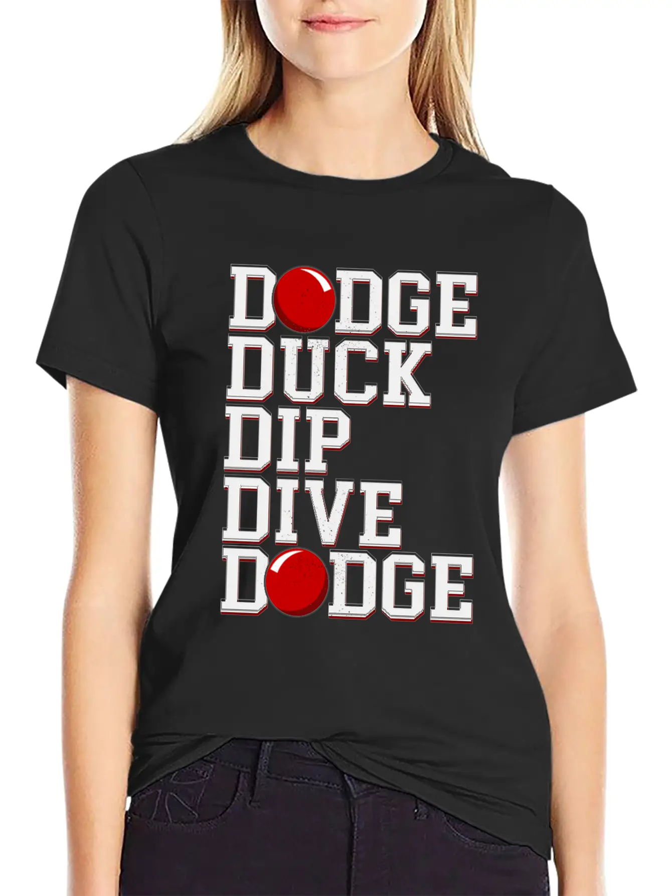 Dodge Ball Dodgeball Dodge Duck Dip Dive Breathable Soft Cotton T-Shirt – Timeless Casual Look