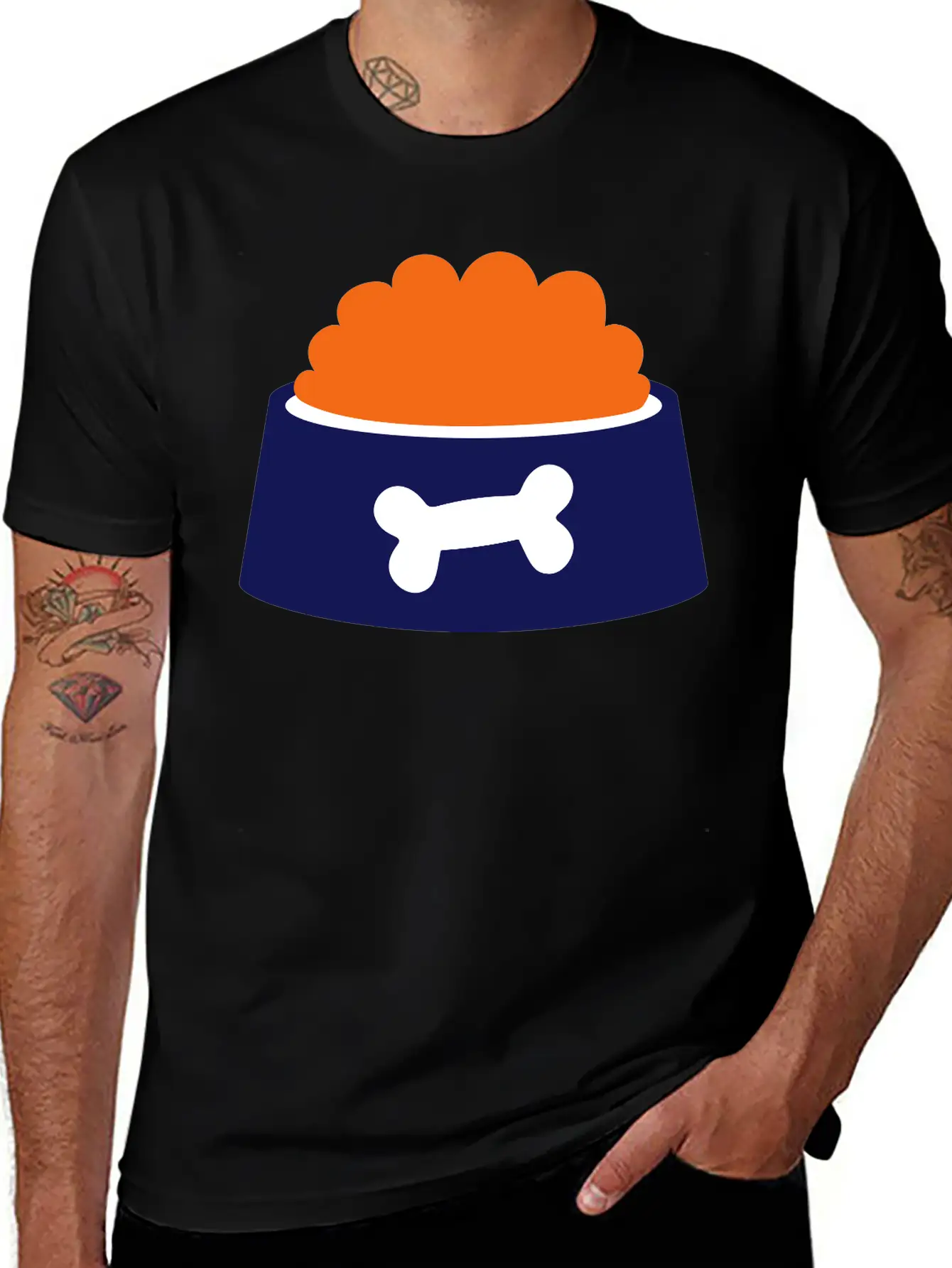 Dog Bowl - Gift For Dog Owner Essential Cotton Tee For Daily Outfits – Unisex Style