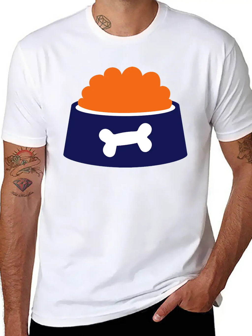 Dog Bowl - Gift For Dog Owner Essential Cotton Tee For Daily Outfits – Unisex Style