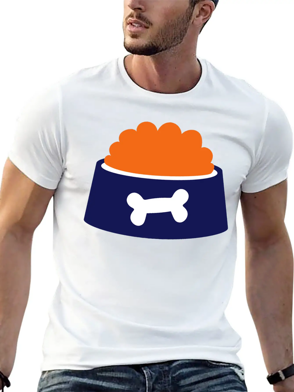 Dog Bowl - Gift For Dog Owner Essential Cotton Tee For Daily Outfits – Unisex Style