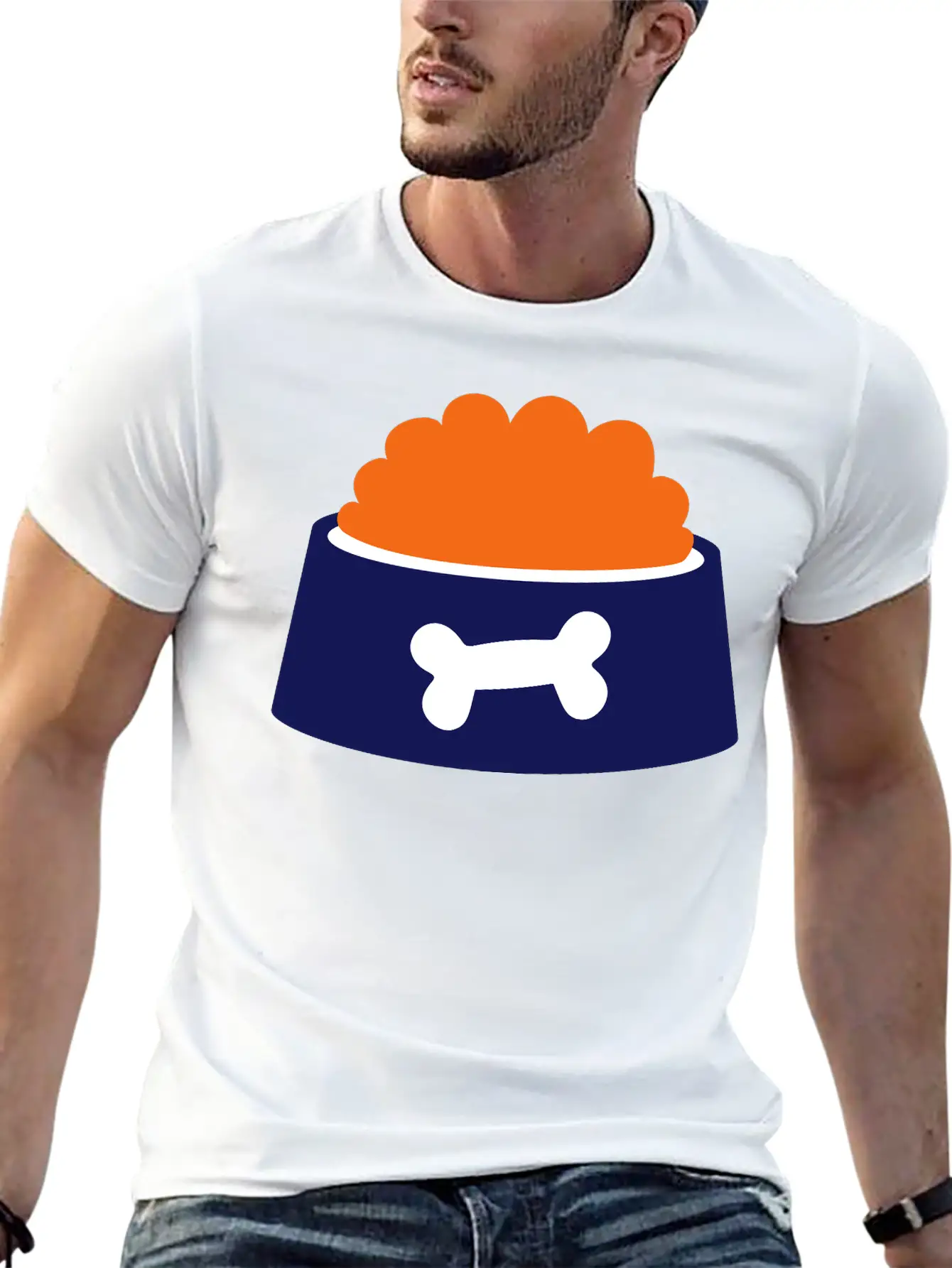 Dog Bowl - Gift For Dog Owner Essential Cotton Tee For Daily Outfits – Unisex Style