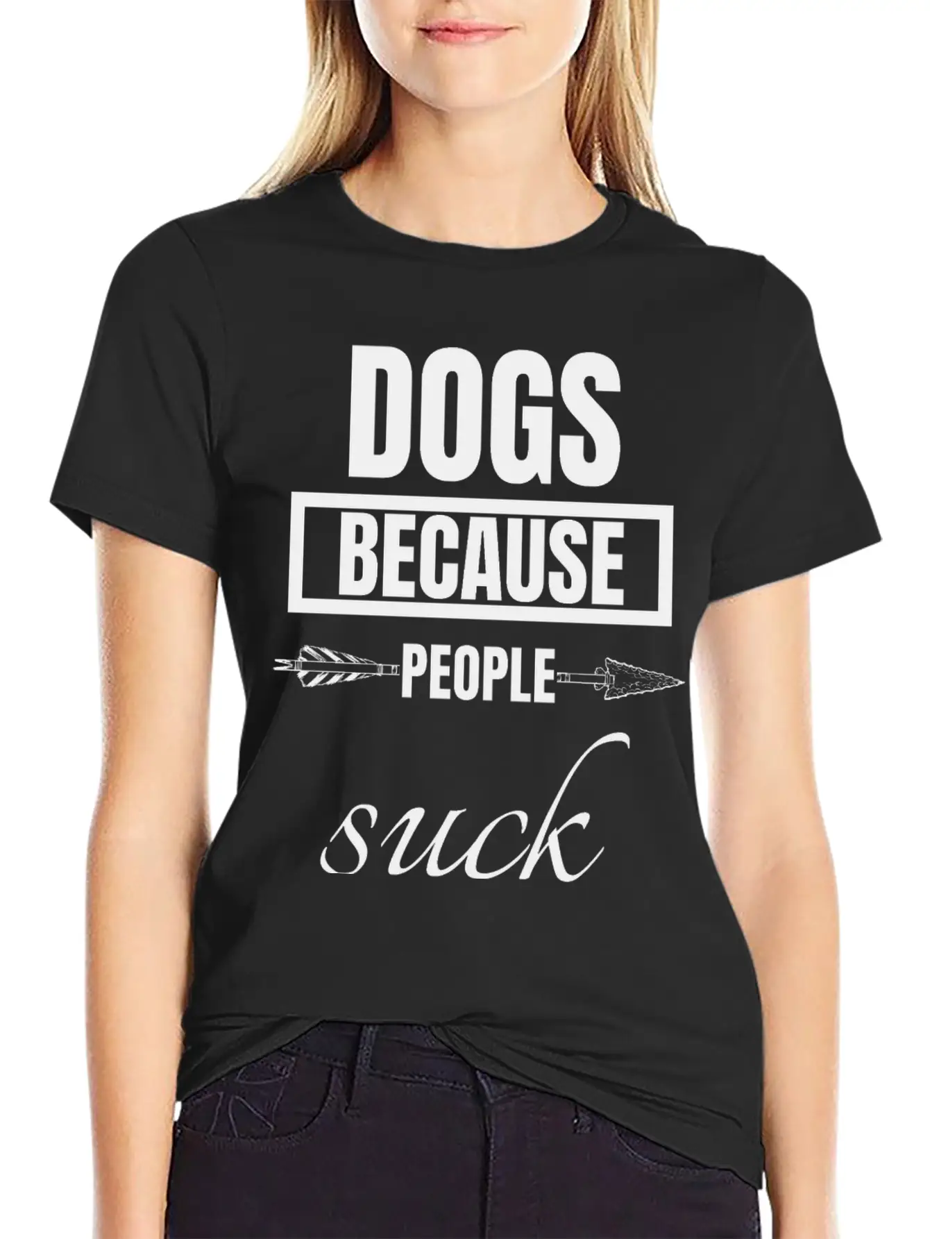 Dog - Dogs Because People Suck Classic Cotton Tee – Unisex Comfort For Any Season
