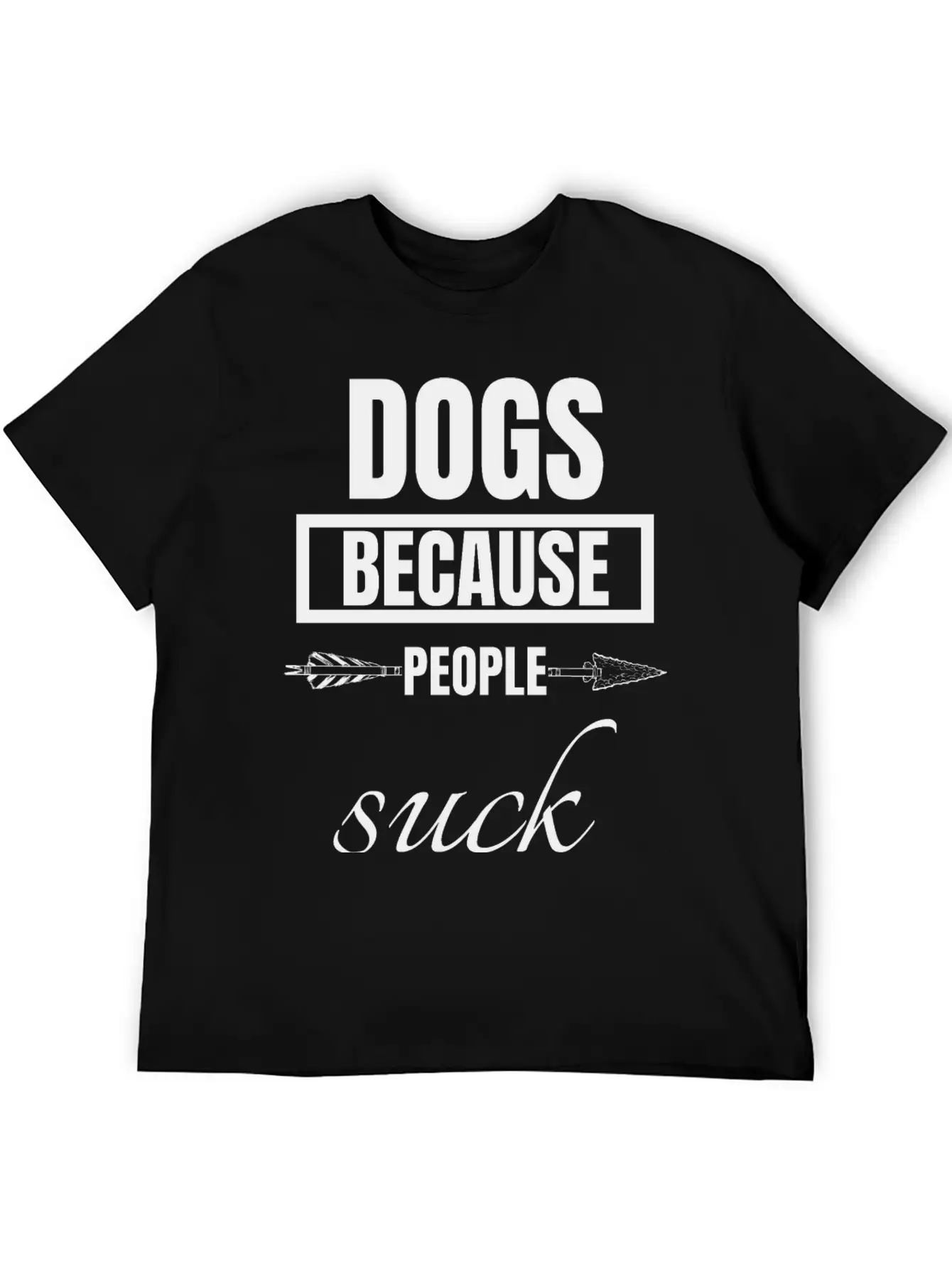 Dog - Dogs Because People Suck Classic Cotton Tee – Unisex Comfort For Any Season