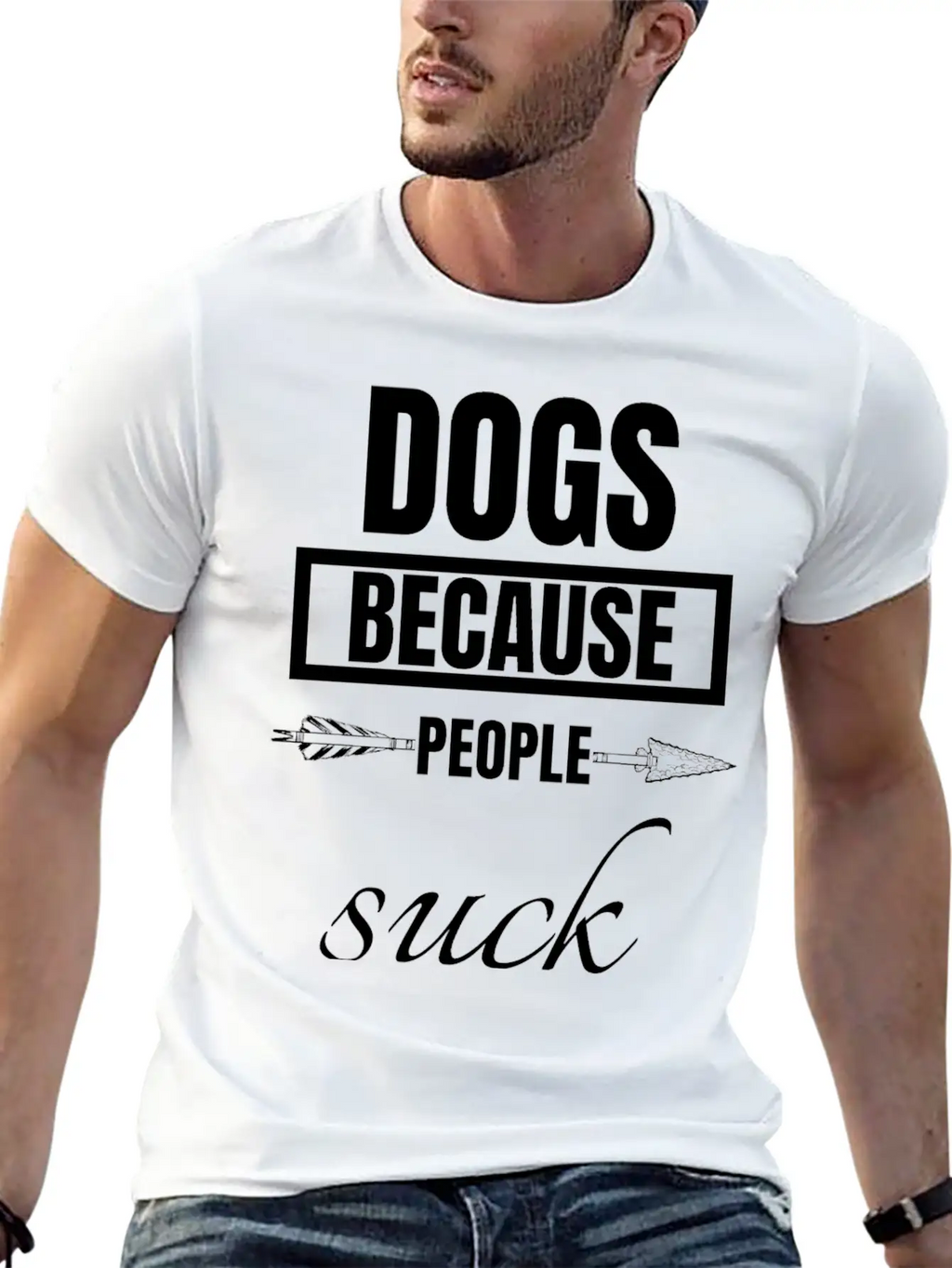 Dog - Dogs Because People Suck Classic Cotton Tee – Unisex Comfort For Any Season