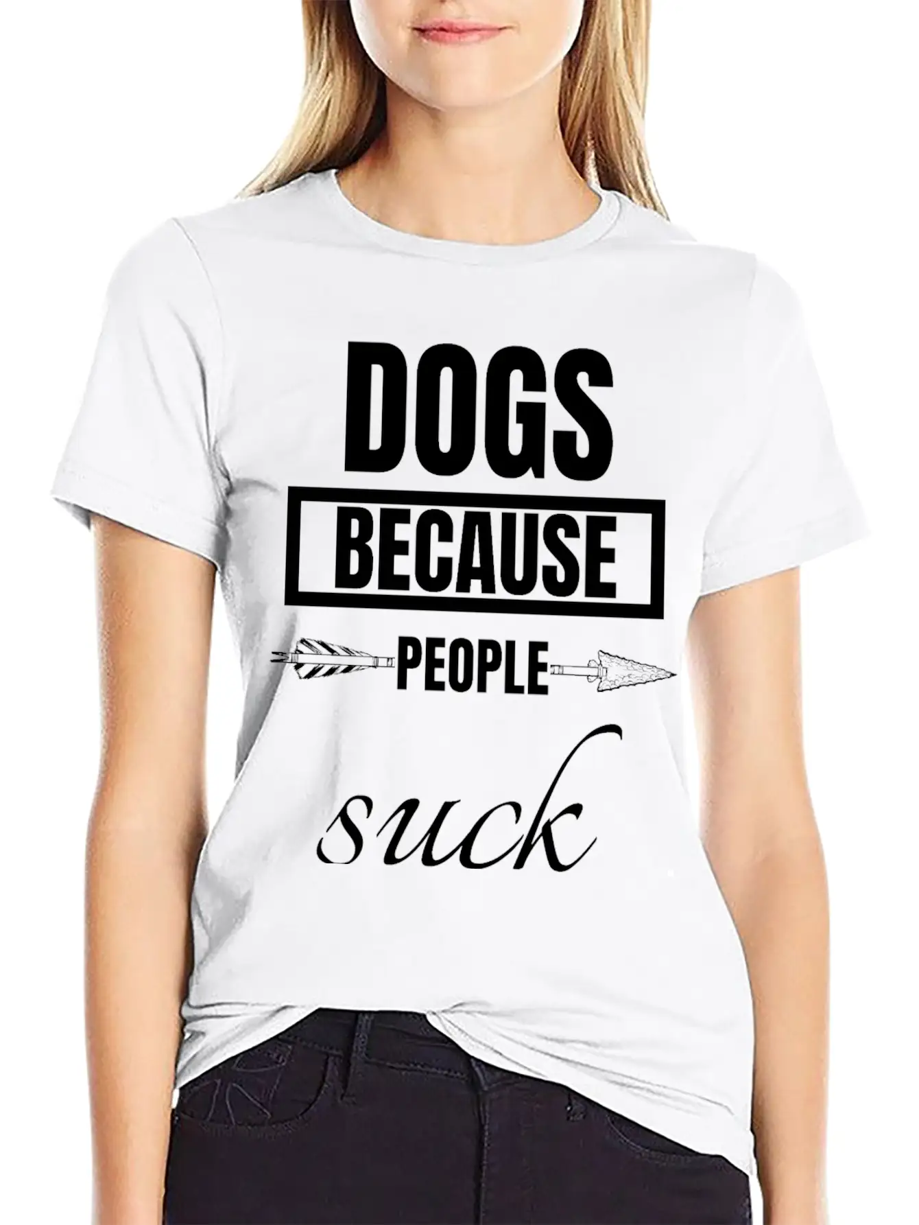 Dog - Dogs Because People Suck Classic Cotton Tee – Unisex Comfort For Any Season