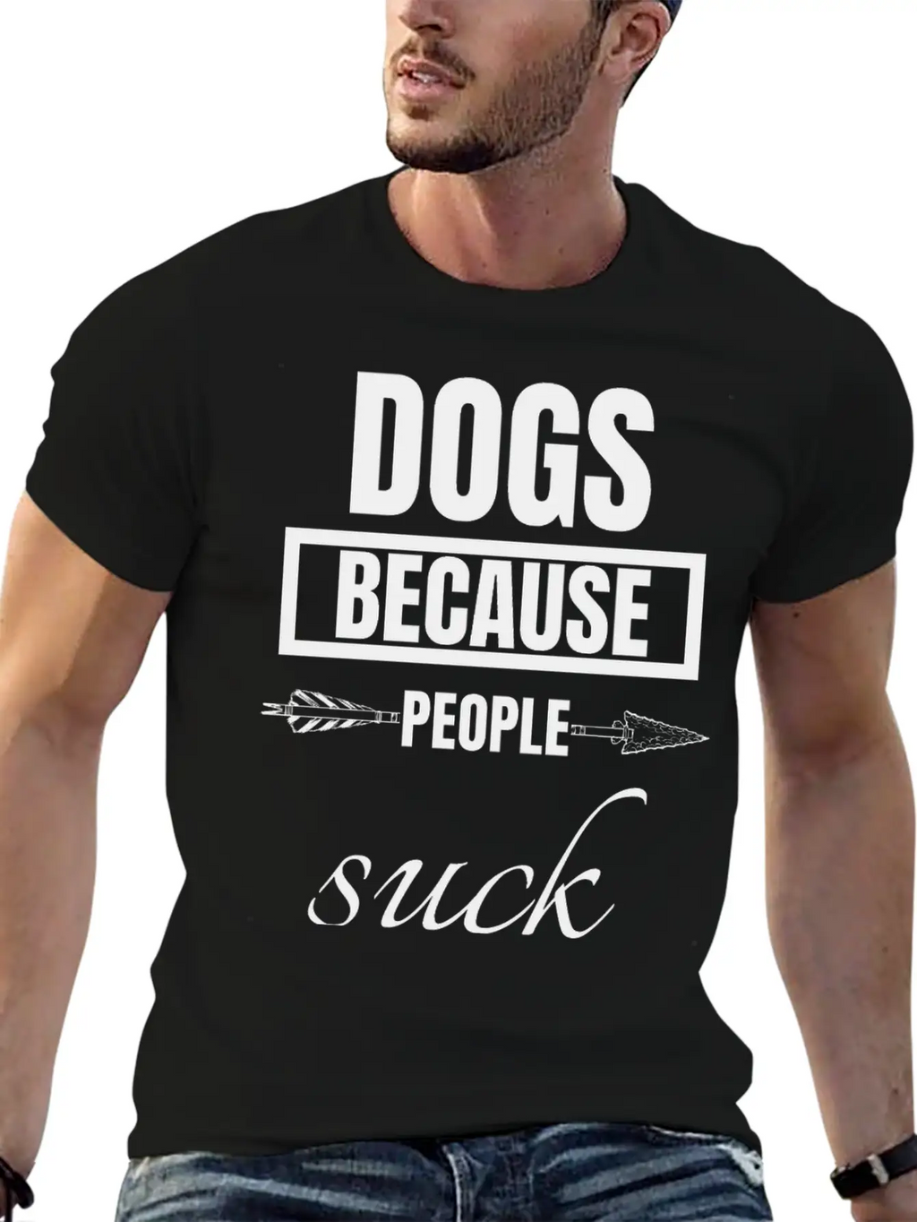 Dog - Dogs Because People Suck Classic Cotton Tee – Unisex Comfort For Any Season