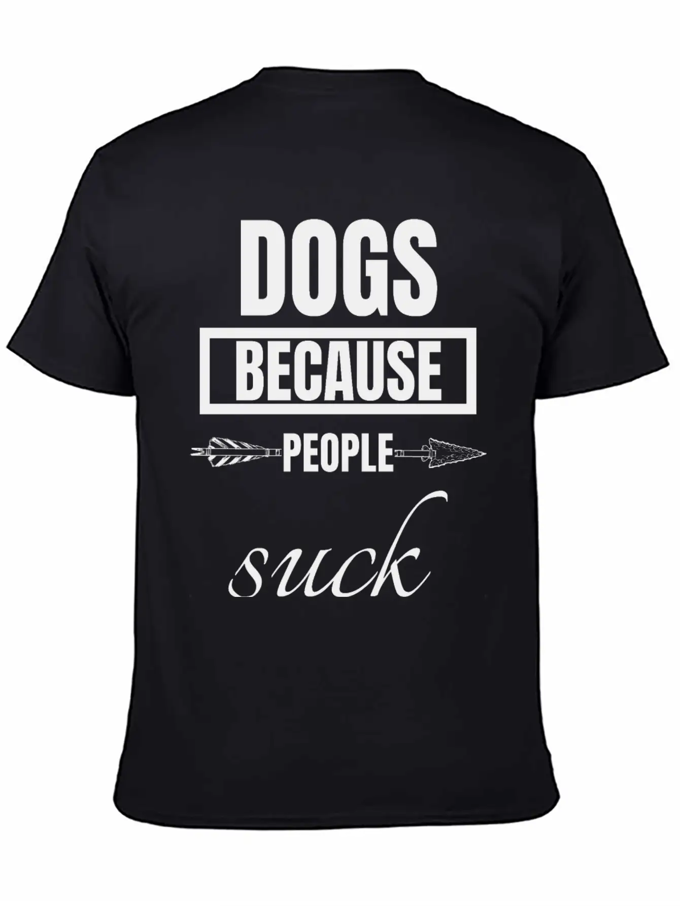 Dog - Dogs Because People Suck Classic Cotton Tee – Unisex Comfort For Any Season