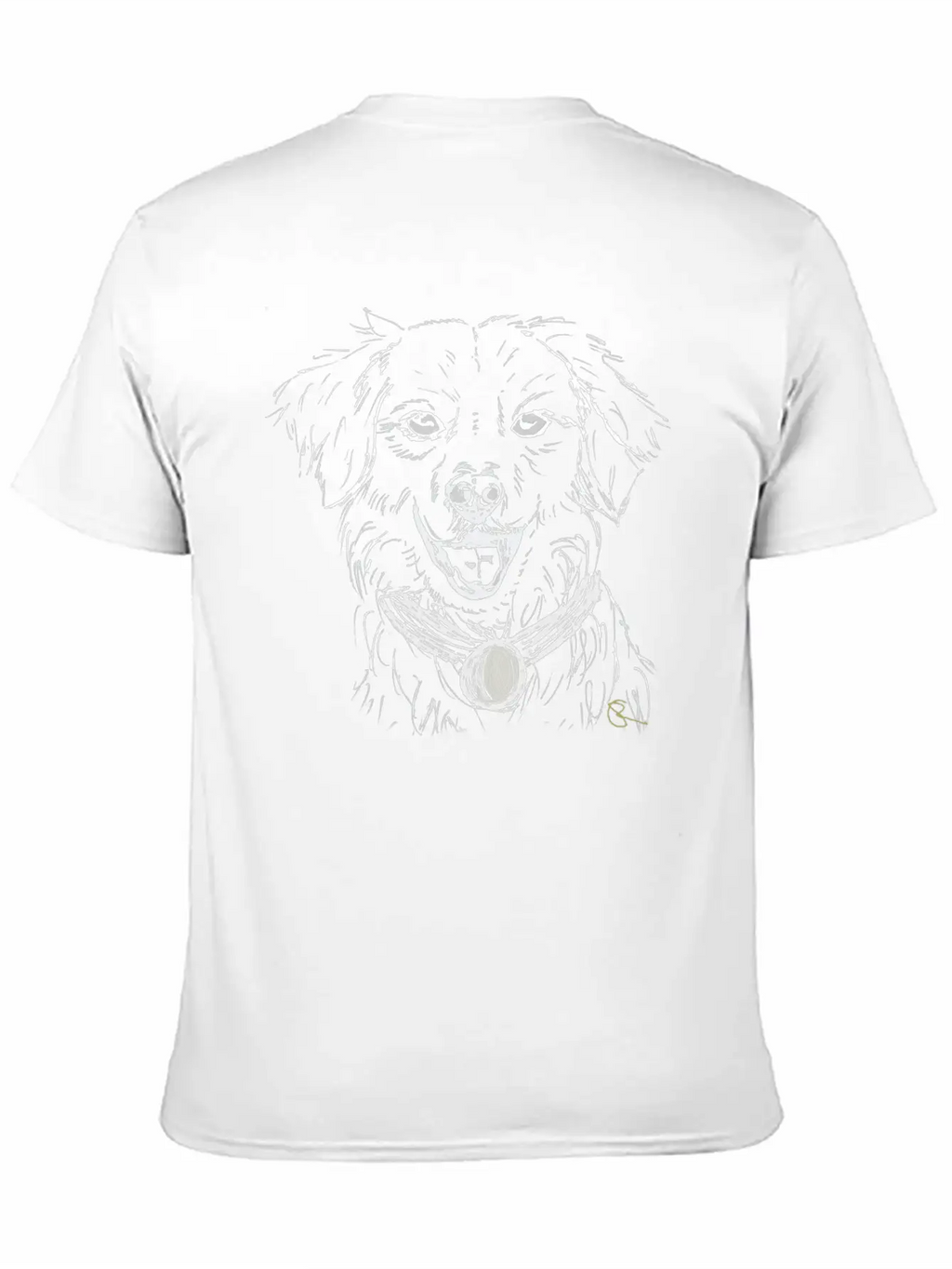 Dog Dogs Love Lineart Design Dark Basic Graphic T-Shirt – Daily Comfort In Soft Cotton
