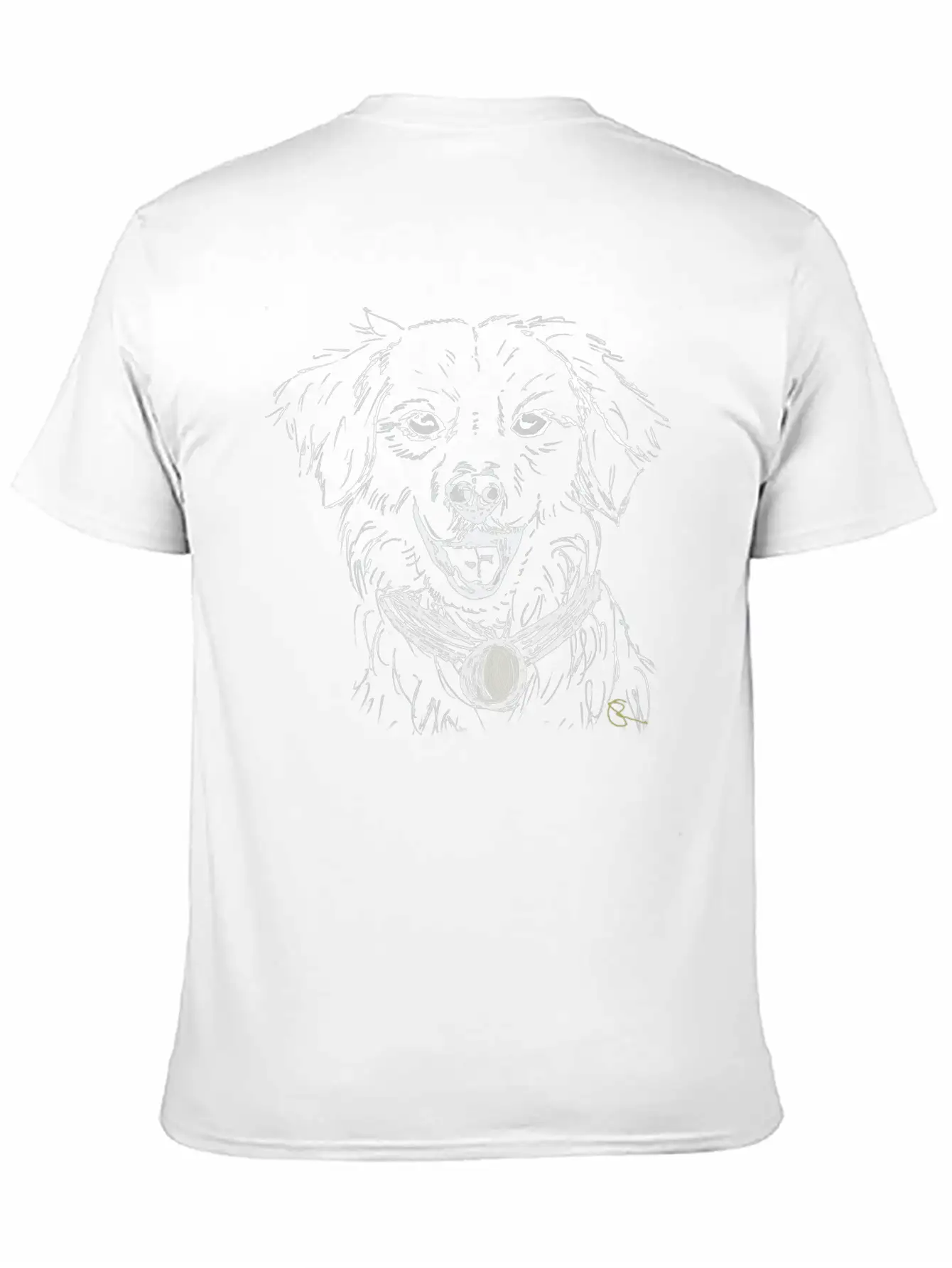 Dog Dogs Love Lineart Design Dark Basic Graphic T-Shirt – Daily Comfort In Soft Cotton